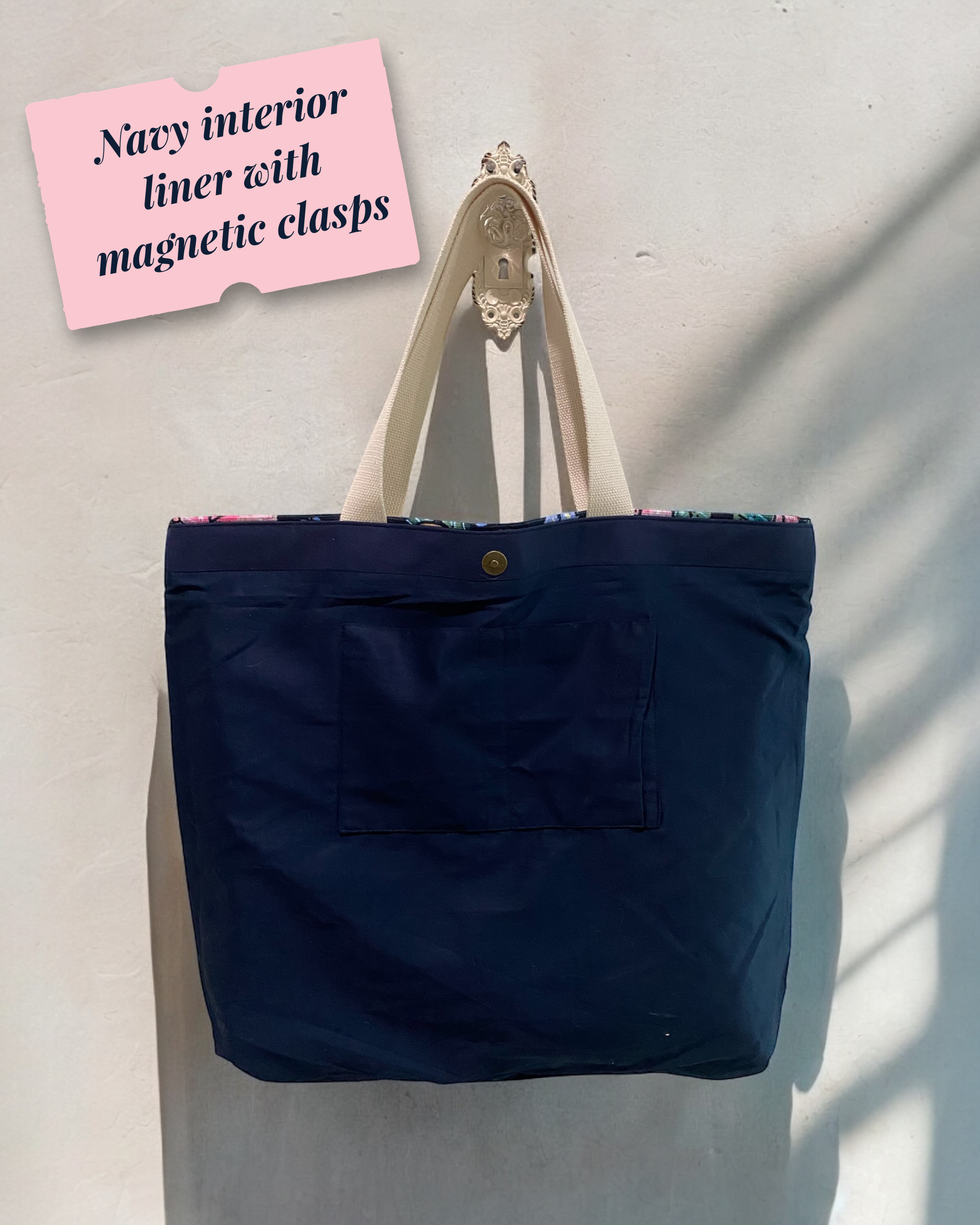 Butterfly Blue Oversized Tote