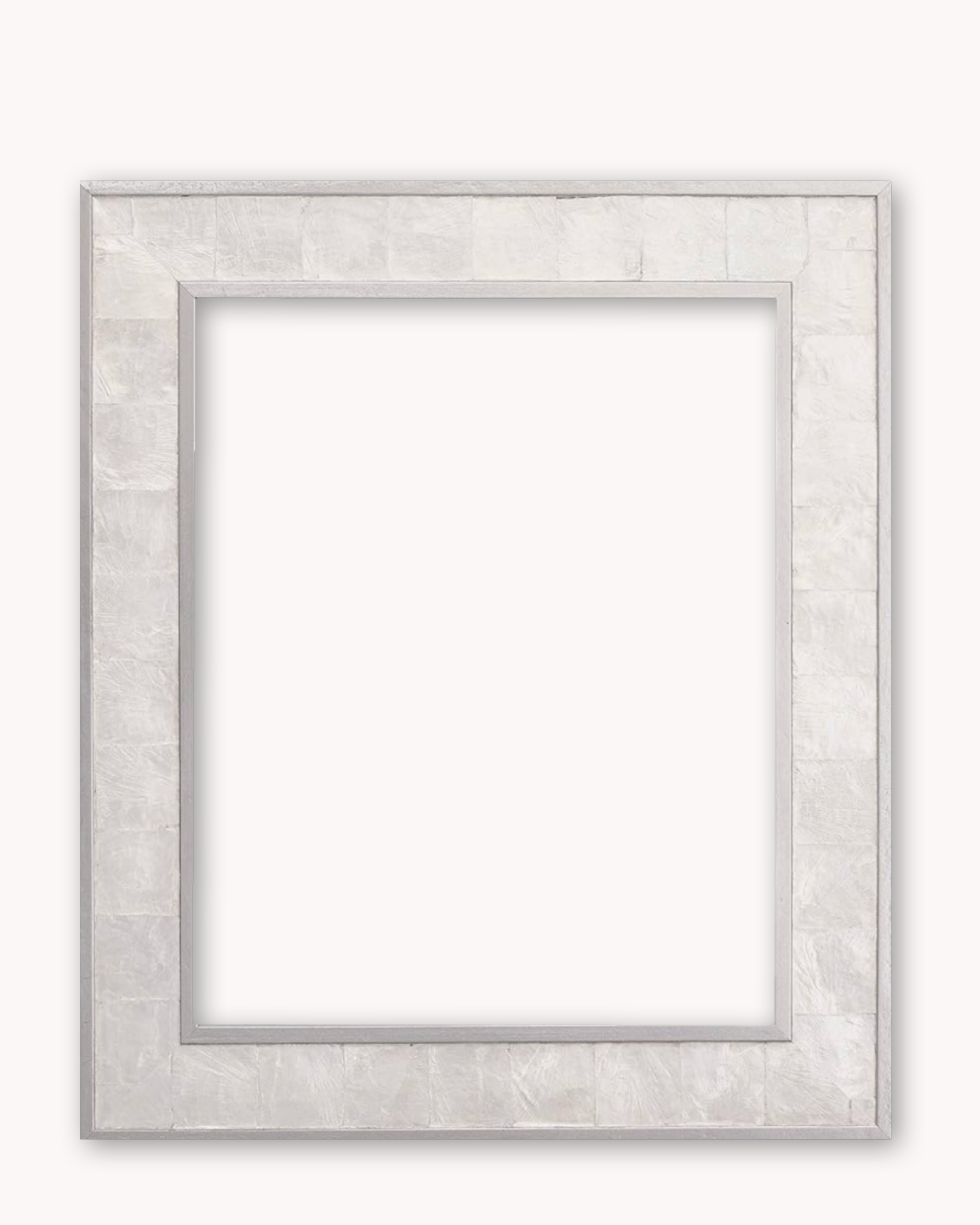 Mother Of Pearl Wood Frame - Silver ( for works on paper and panel )