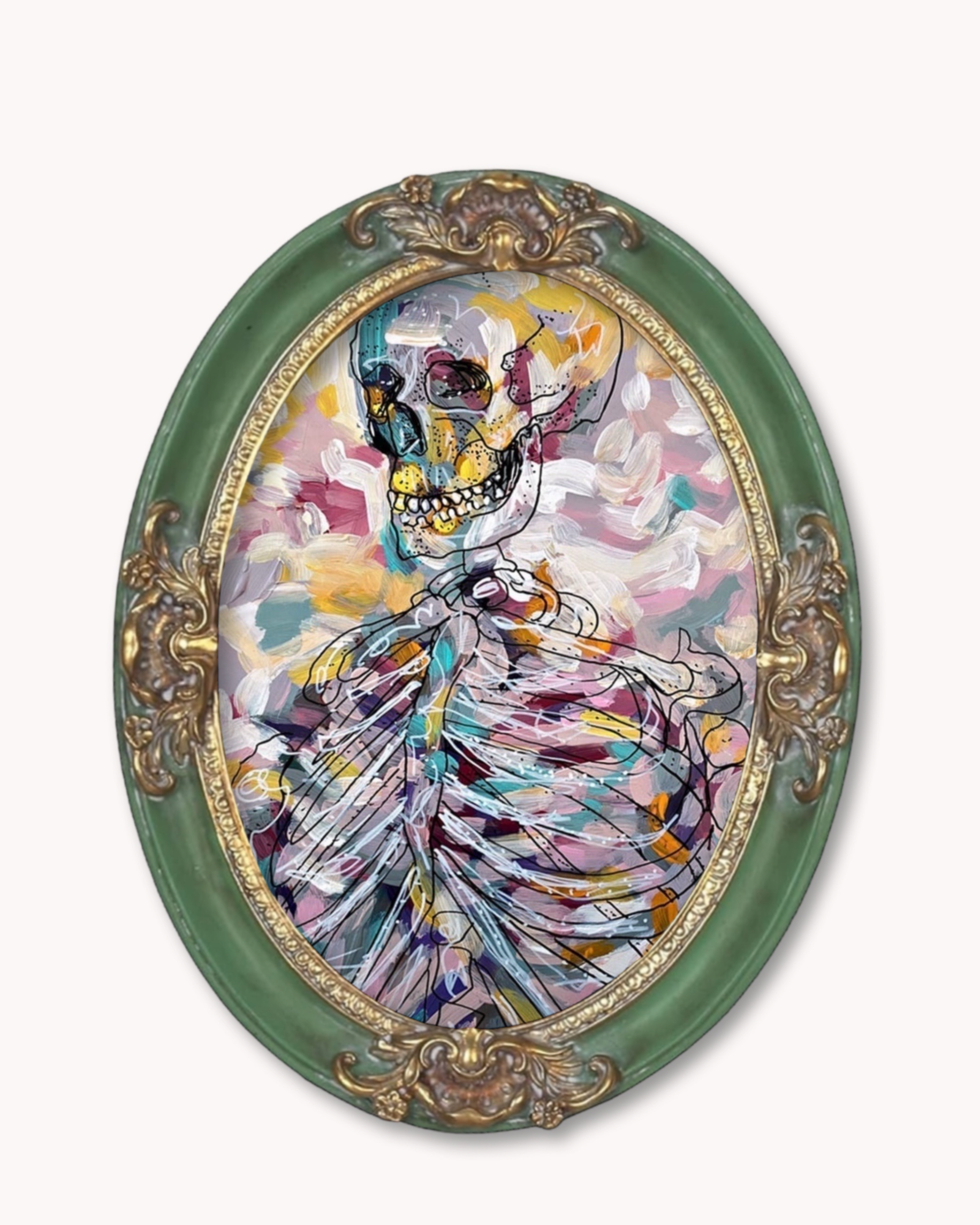 Pastel Skeleton Power Trinket Tray