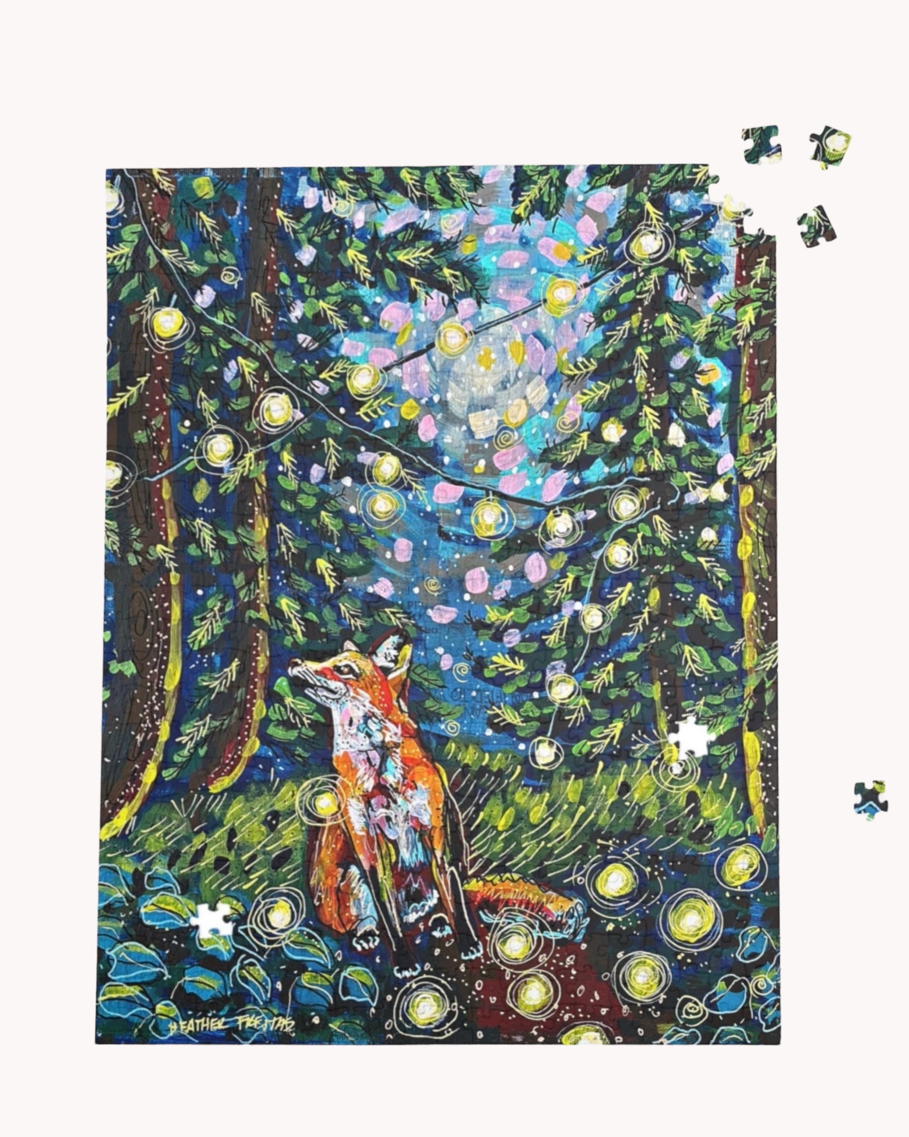 Moody Forest Fox Limited Edition Puzzle