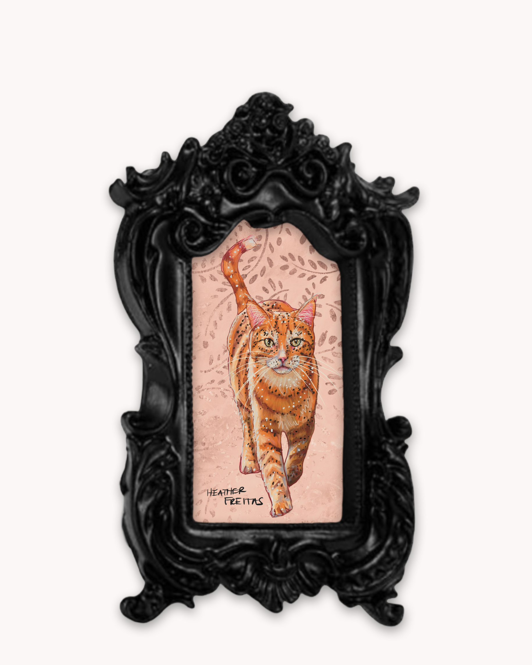 Orange Tabby Framed Magnet