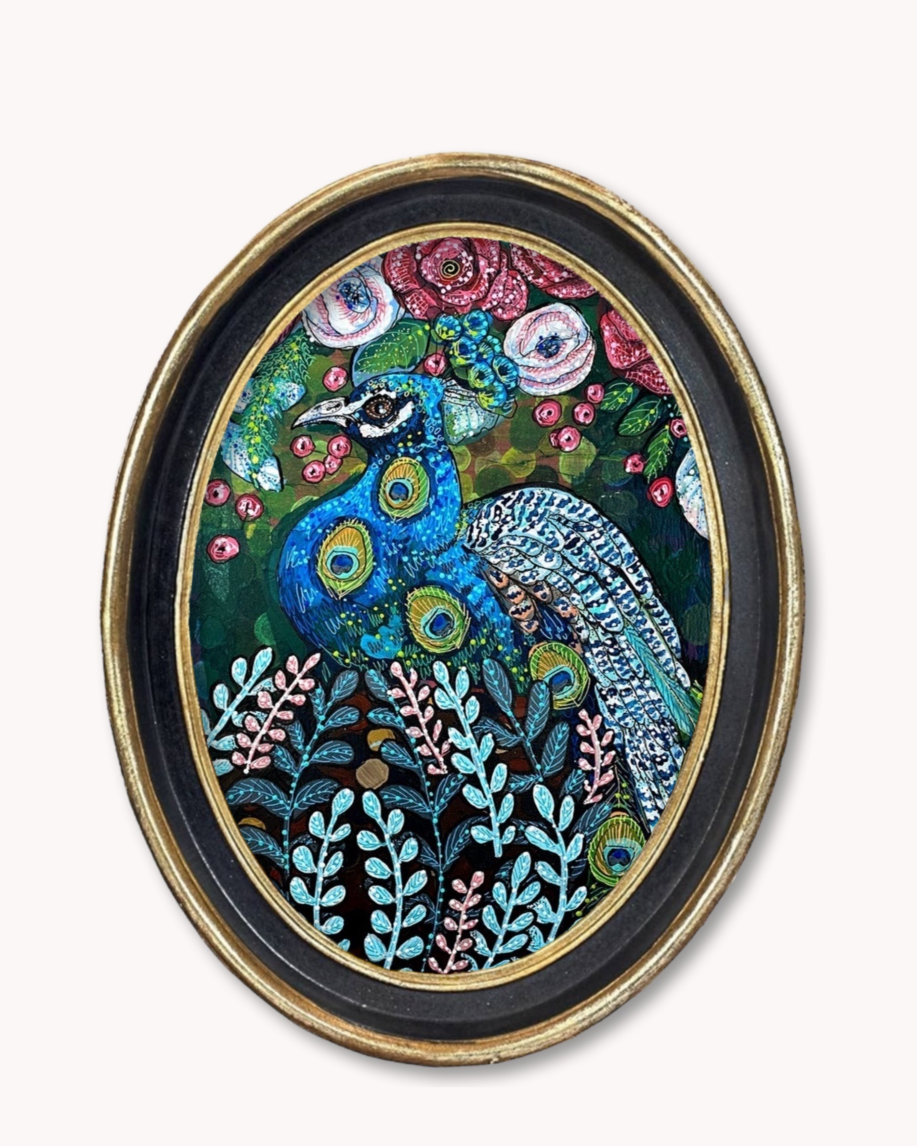 Blue Boy Peacock Trinket Tray