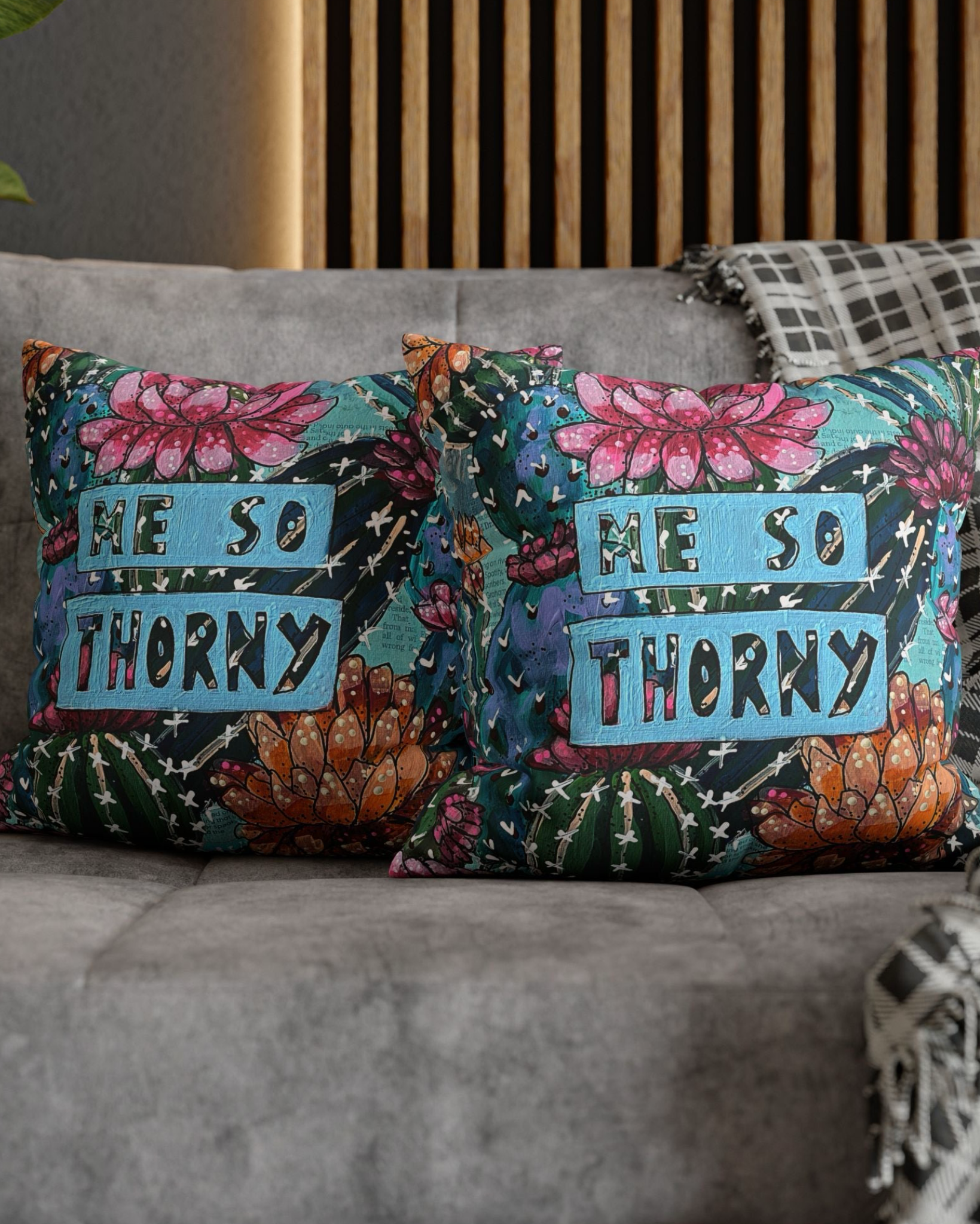 Me So Thorny Faux Suede Pillowcase