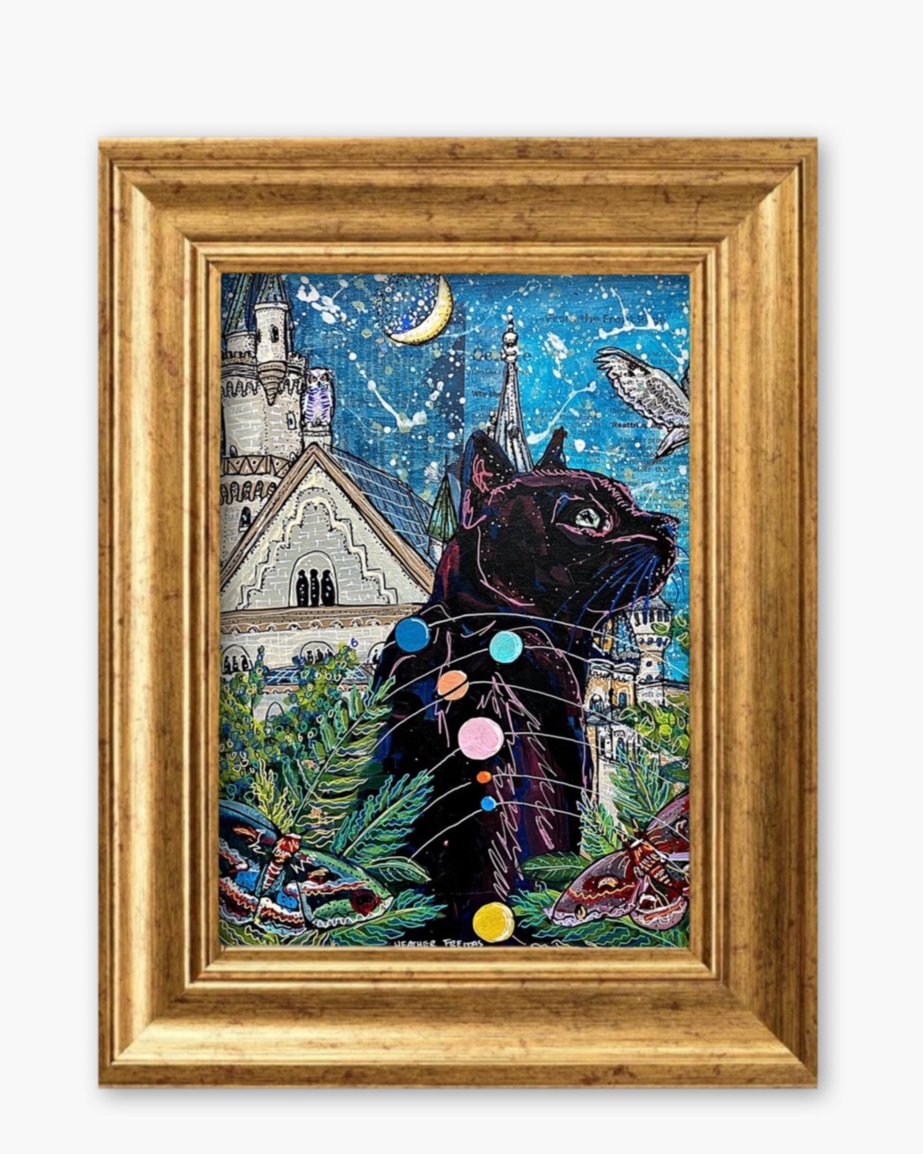 Jupiter Castle Cat Fine Art Magnet ( Large )