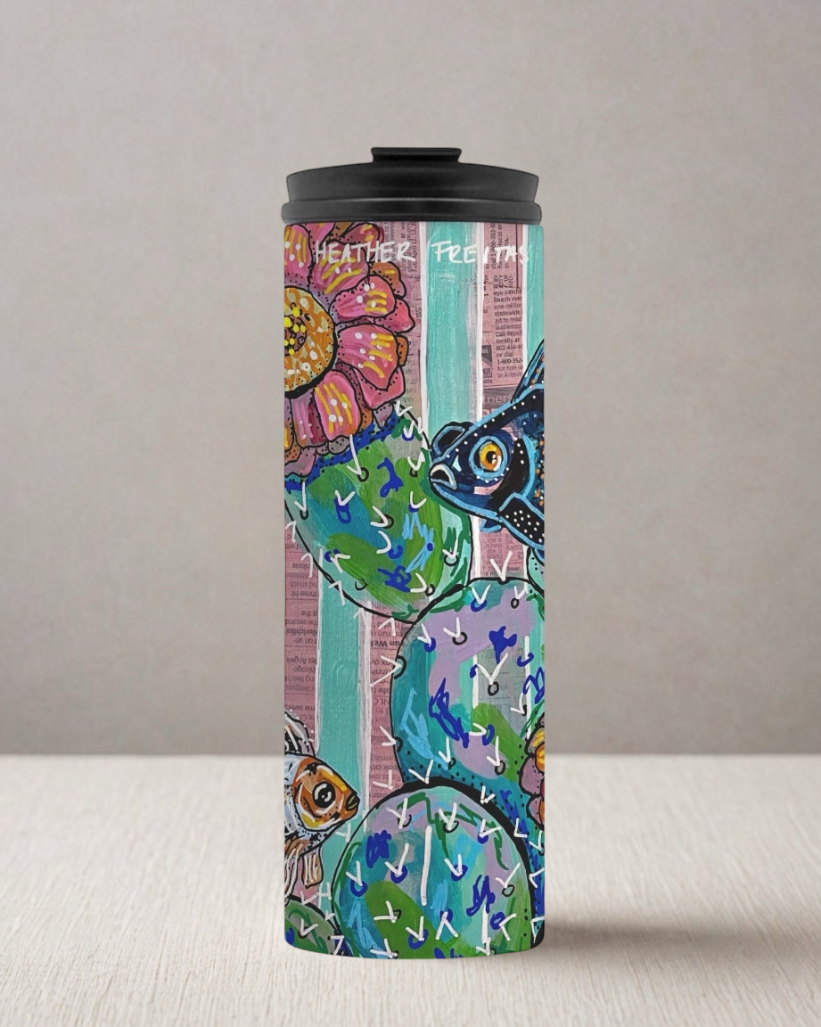 Cactus Goldfish Thermal Tumbler 16 oz.