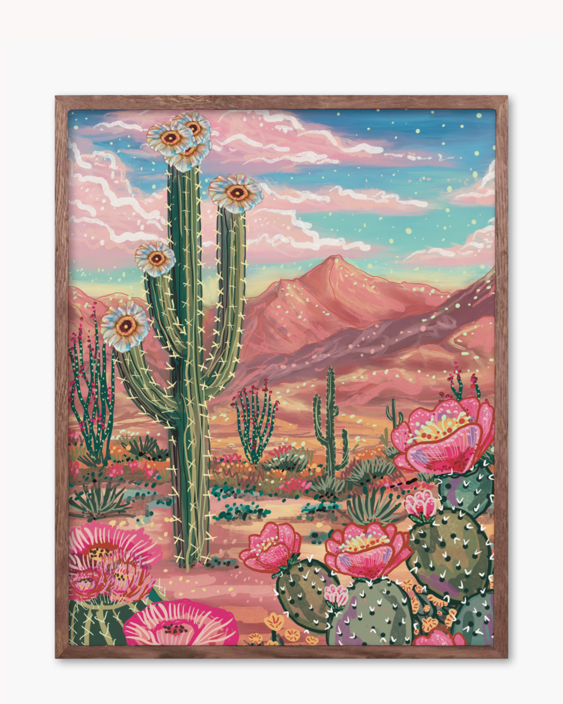 Floral Desertscape - Limited Edition Signed Paper Print