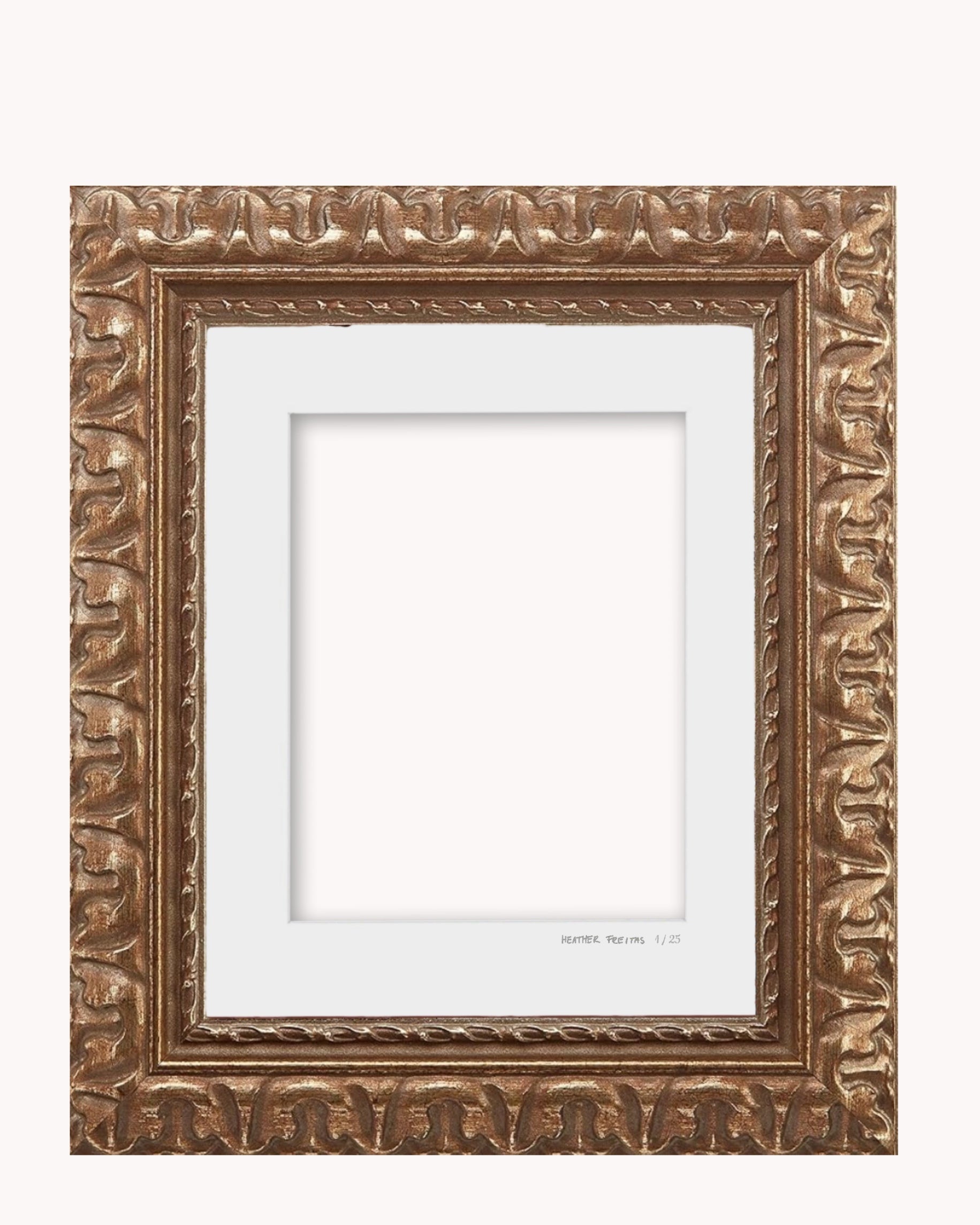 Ornate Wood Frame ( for works on paper and panel )