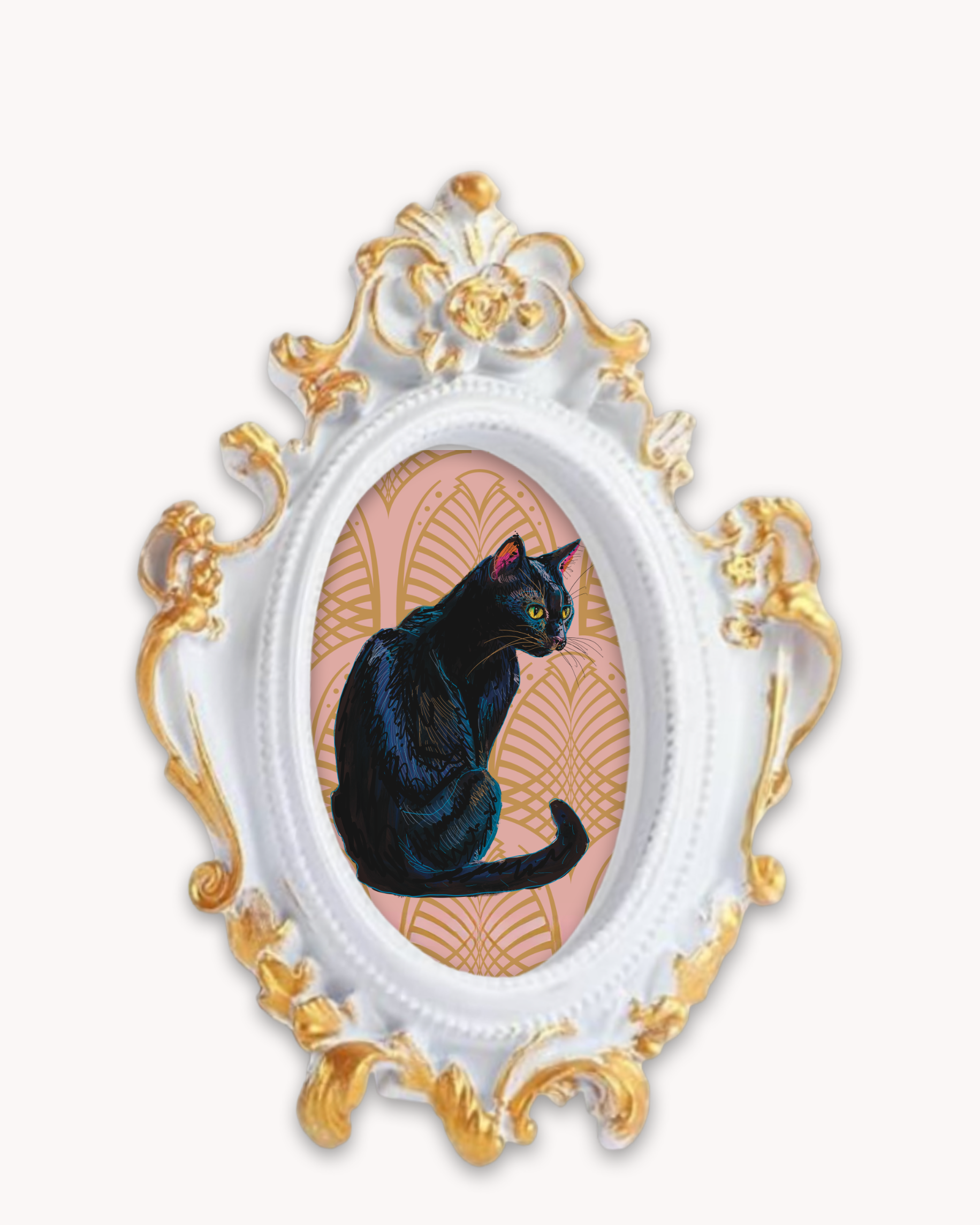 Black Cat Framed Magnet