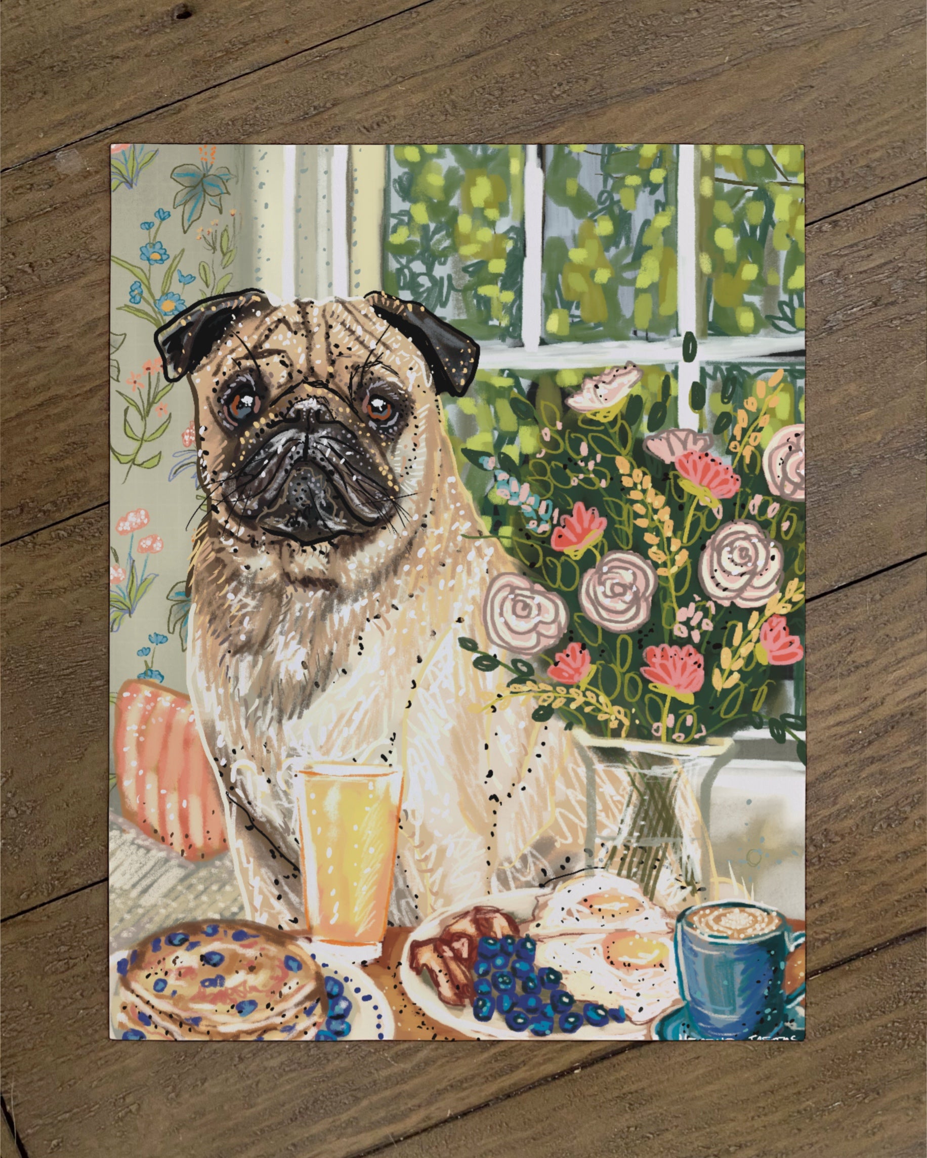 Build Your Own Ding Dog Art Print - Pug