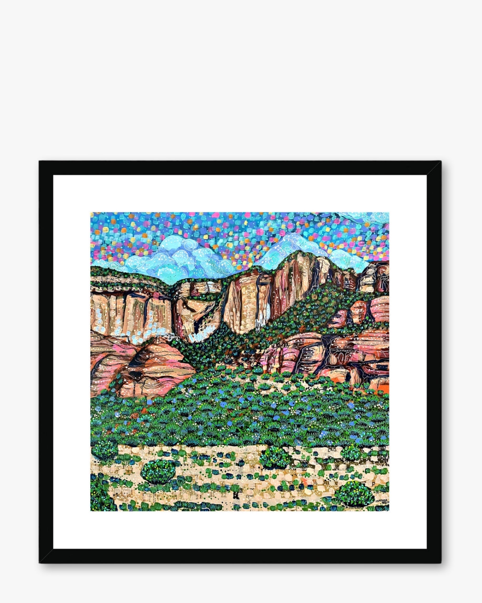 Desert Sandstone Framed & Mounted Print - Heather Freitas - fine art home deccor