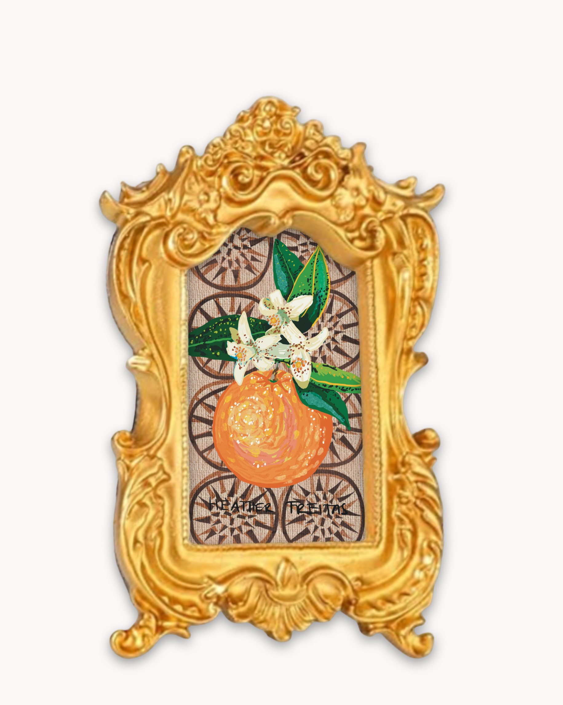 Orange Citrus Framed Magnet