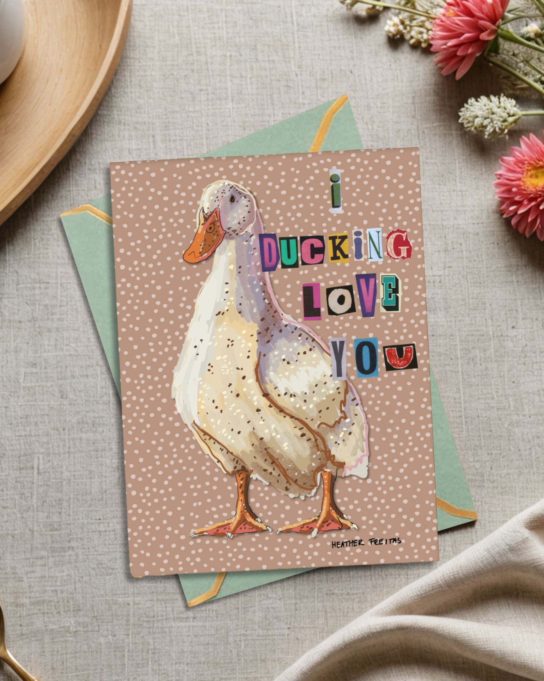 I Ducking Love You Greeting Card / Fine Art Print