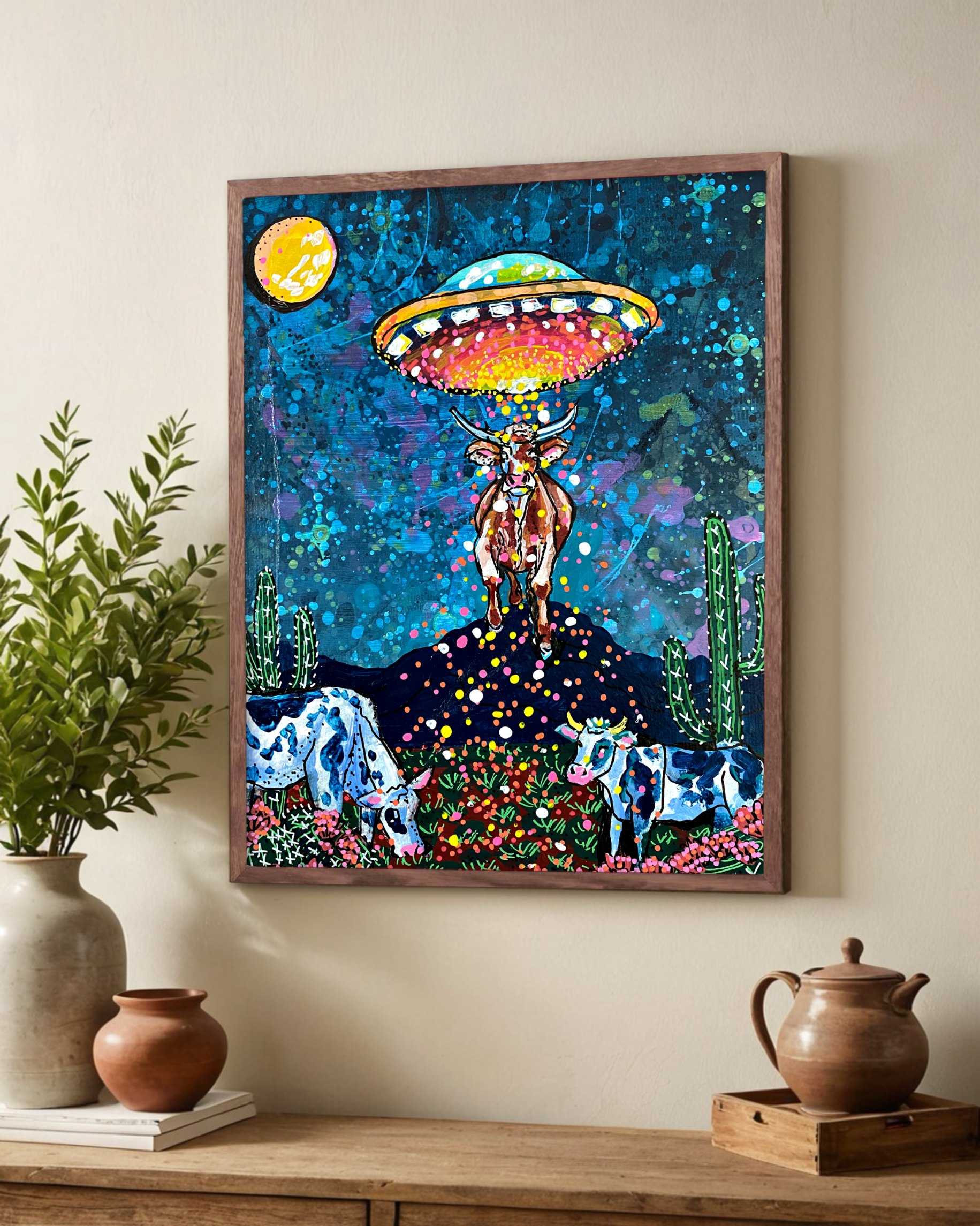 Desert Cow UFO - Limited Edition Print