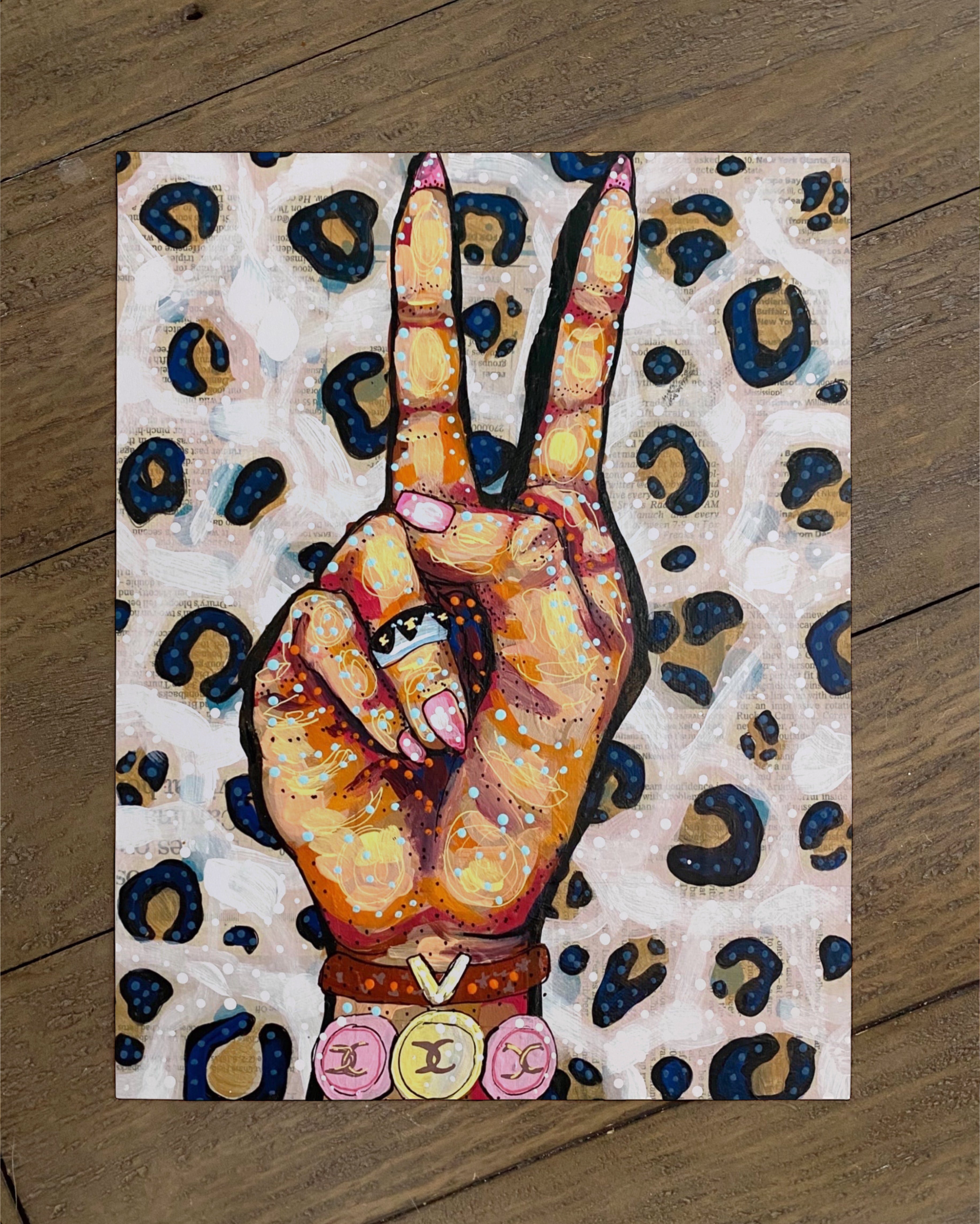 Peace, Love Fashion & Leopard - Limited Edition Print