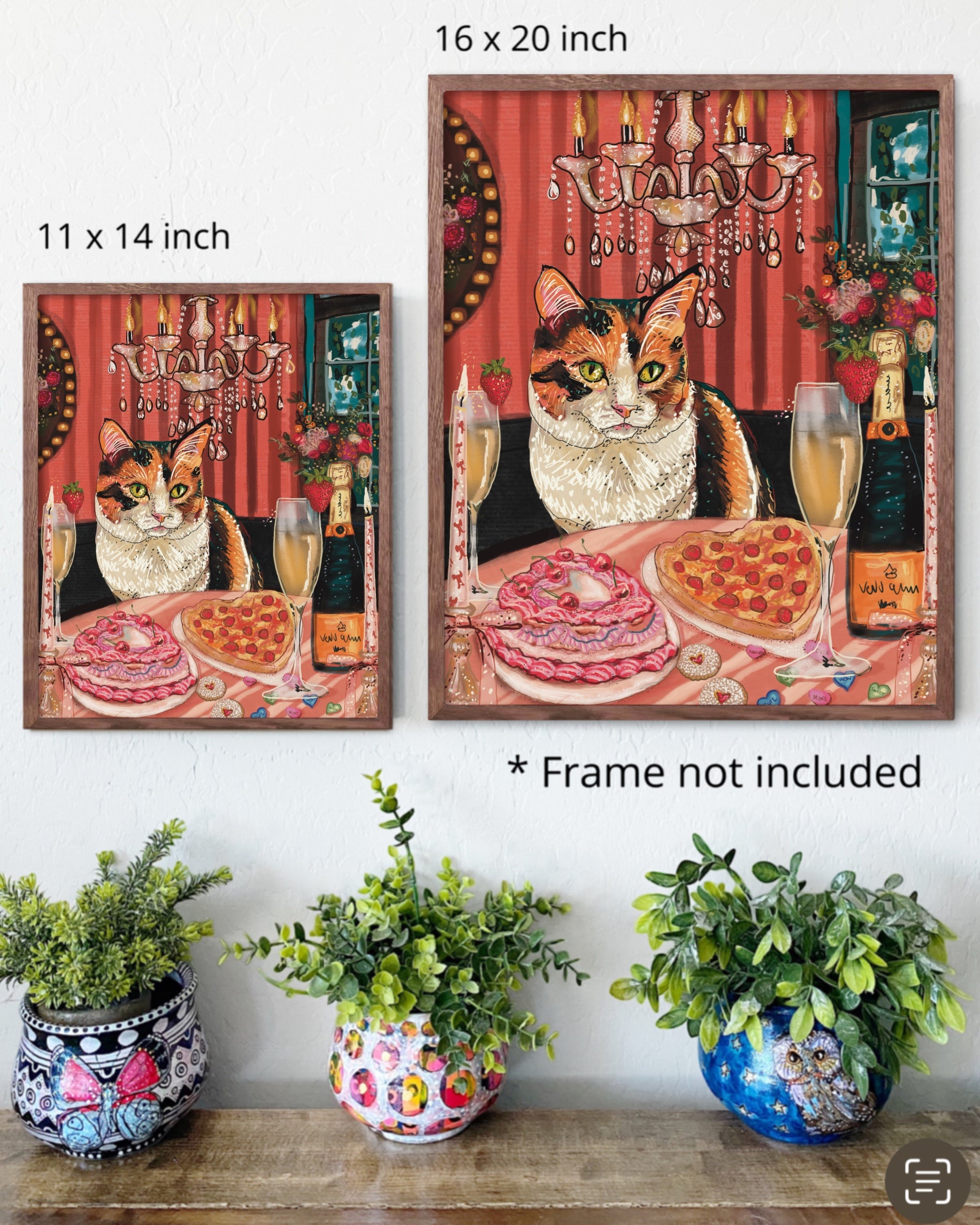 Build Your Own Fancy Feast Cat Art Print - Calico