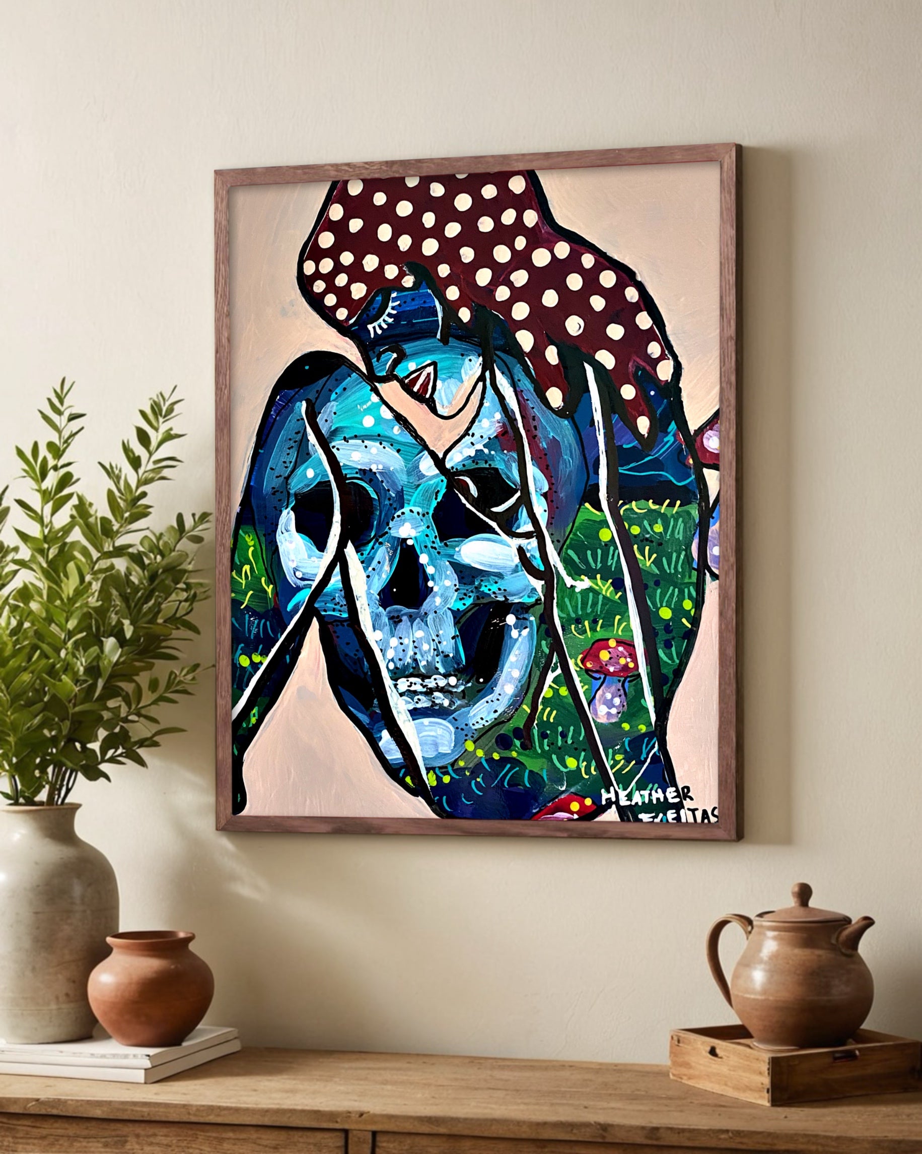 Pieces Of Me ( Mushroom Forest Skull ) - Limited Edition Print