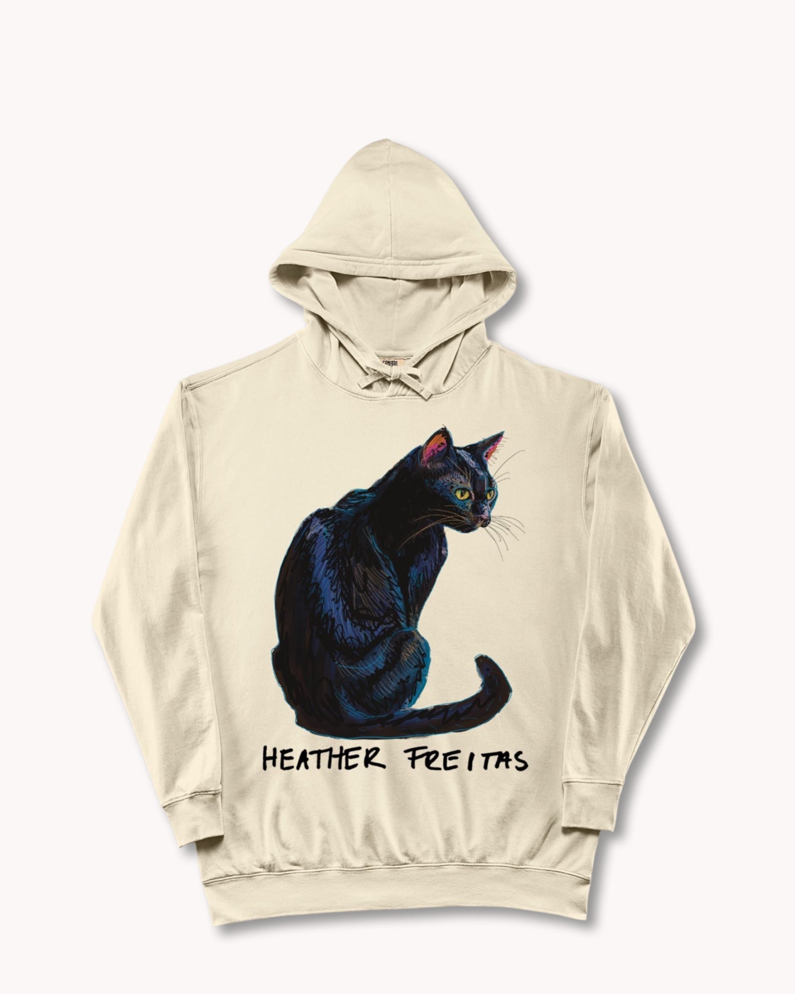 Black Cat Lightweight Hooded Sweatshirt