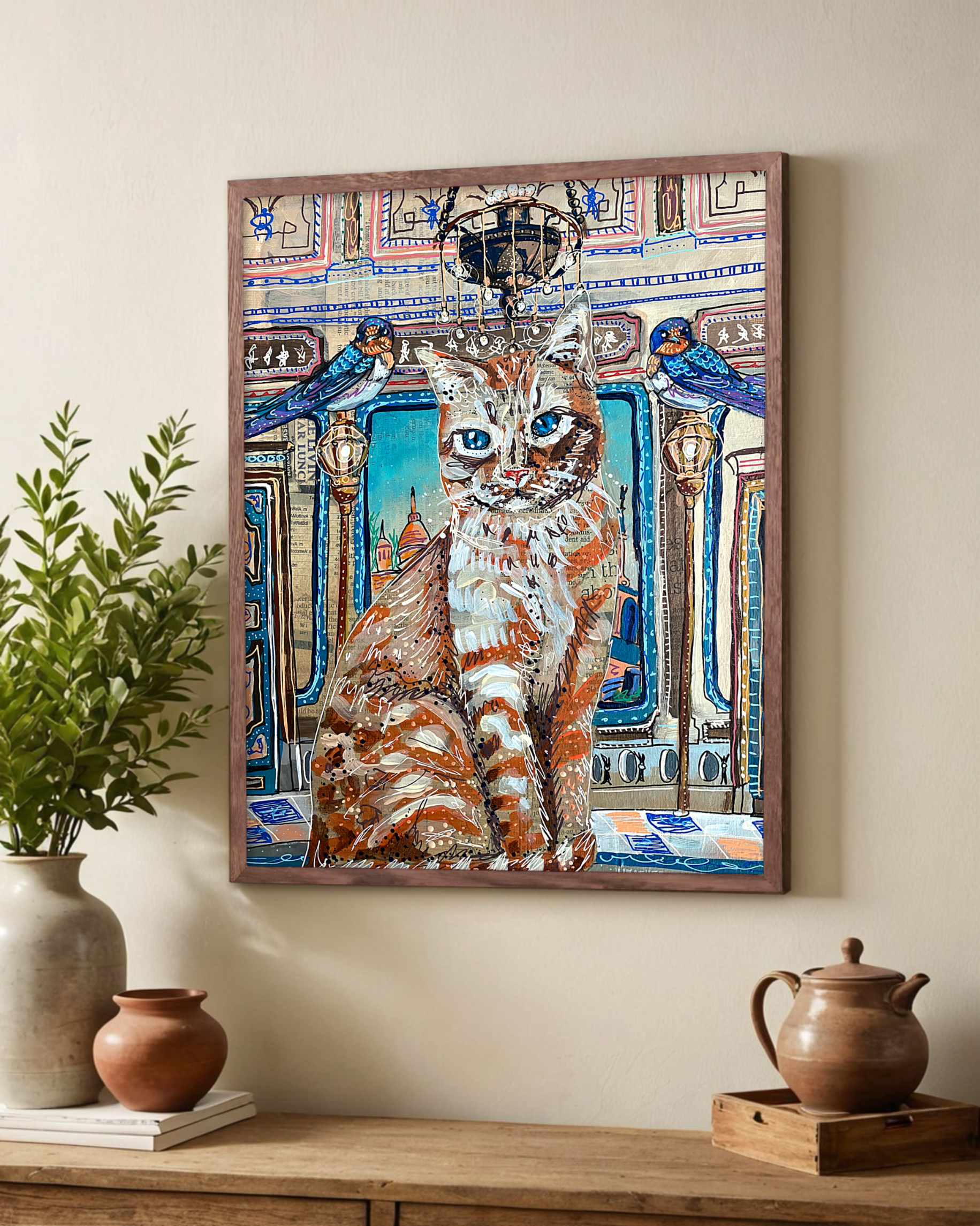 Royal Tabby Cat - Limited Edition Printb