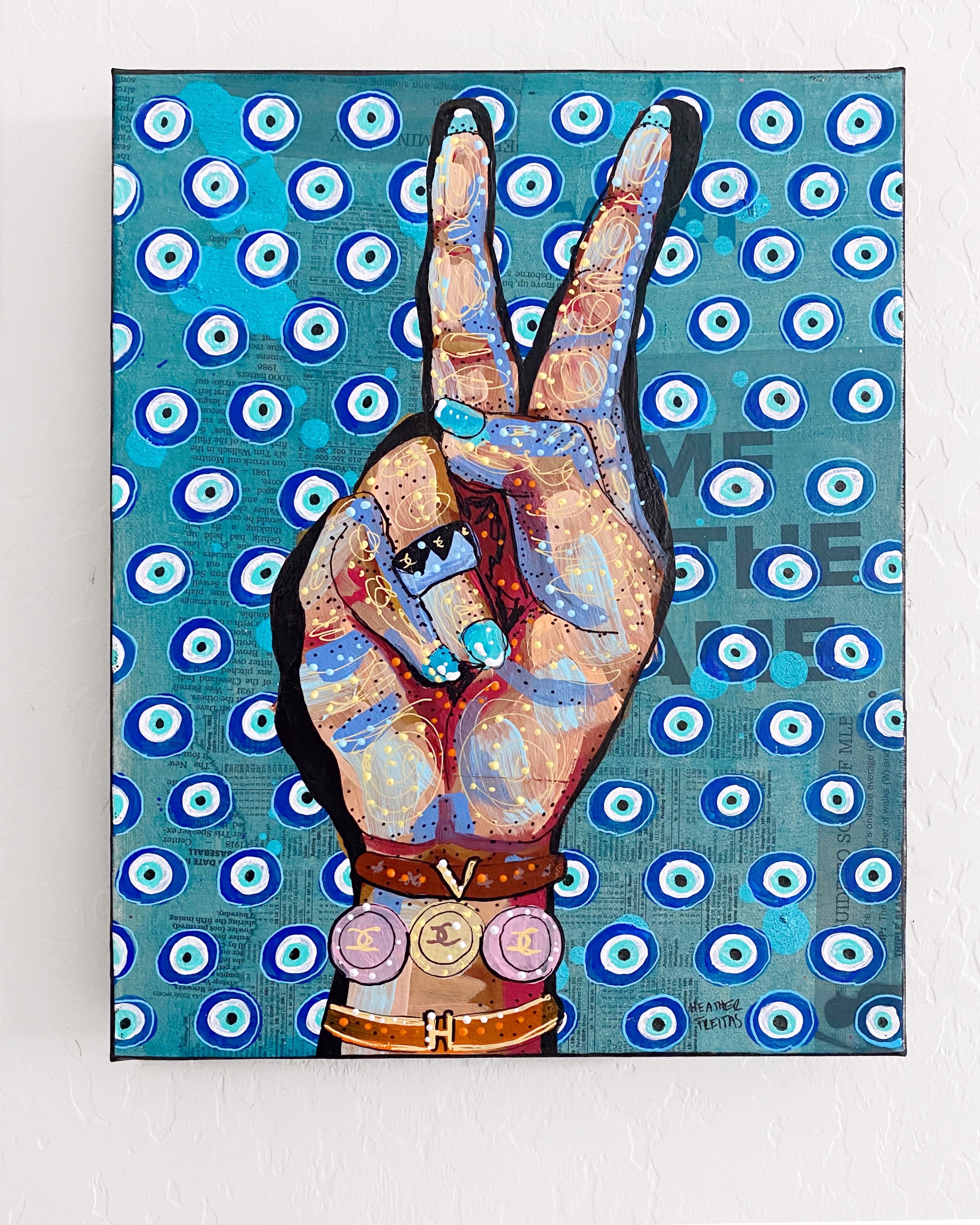 Peace, Love, Fashion & Evil Eyes ( Original Painting )