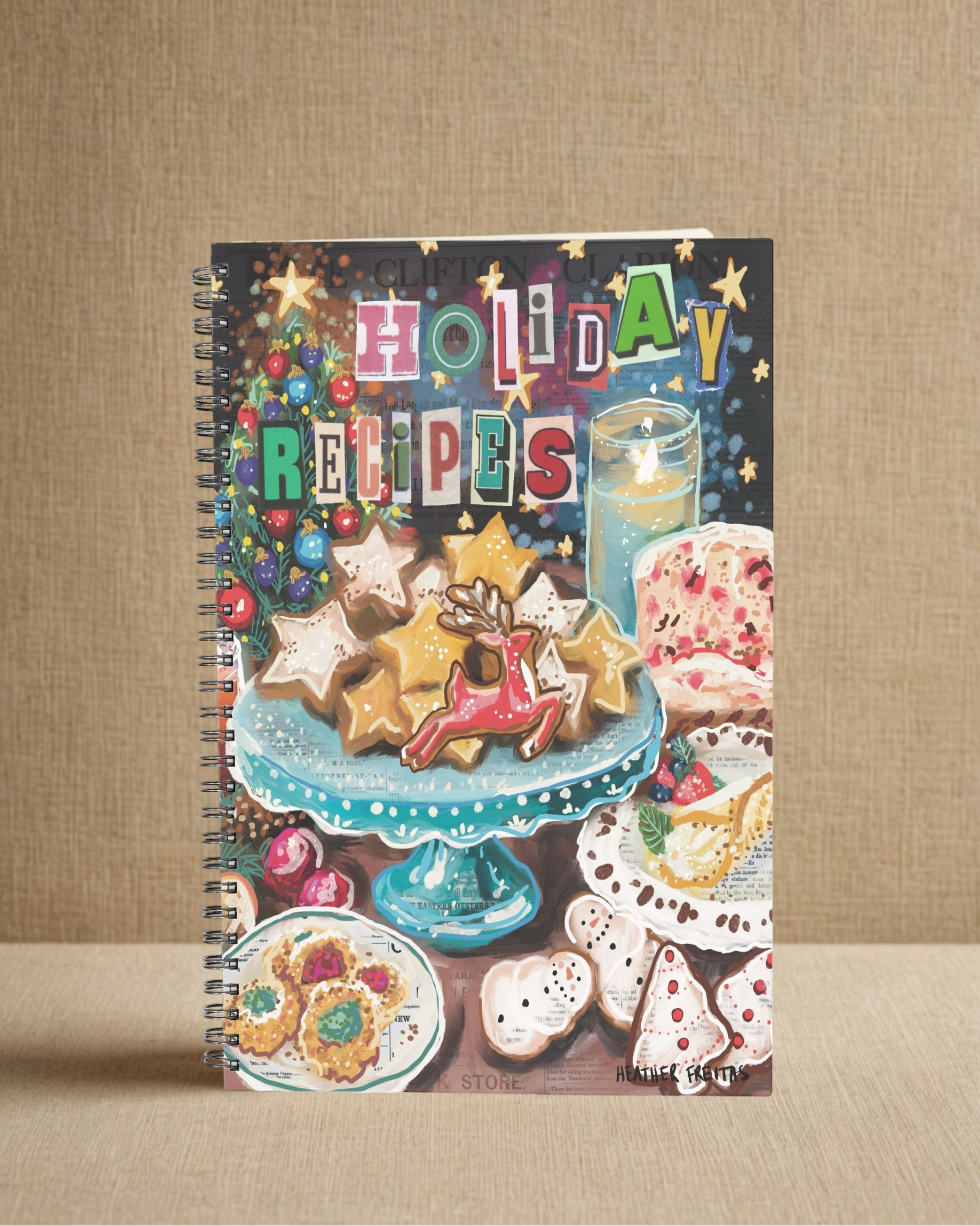 Holiday Hardcover Recipe Journal 8.5 x 11