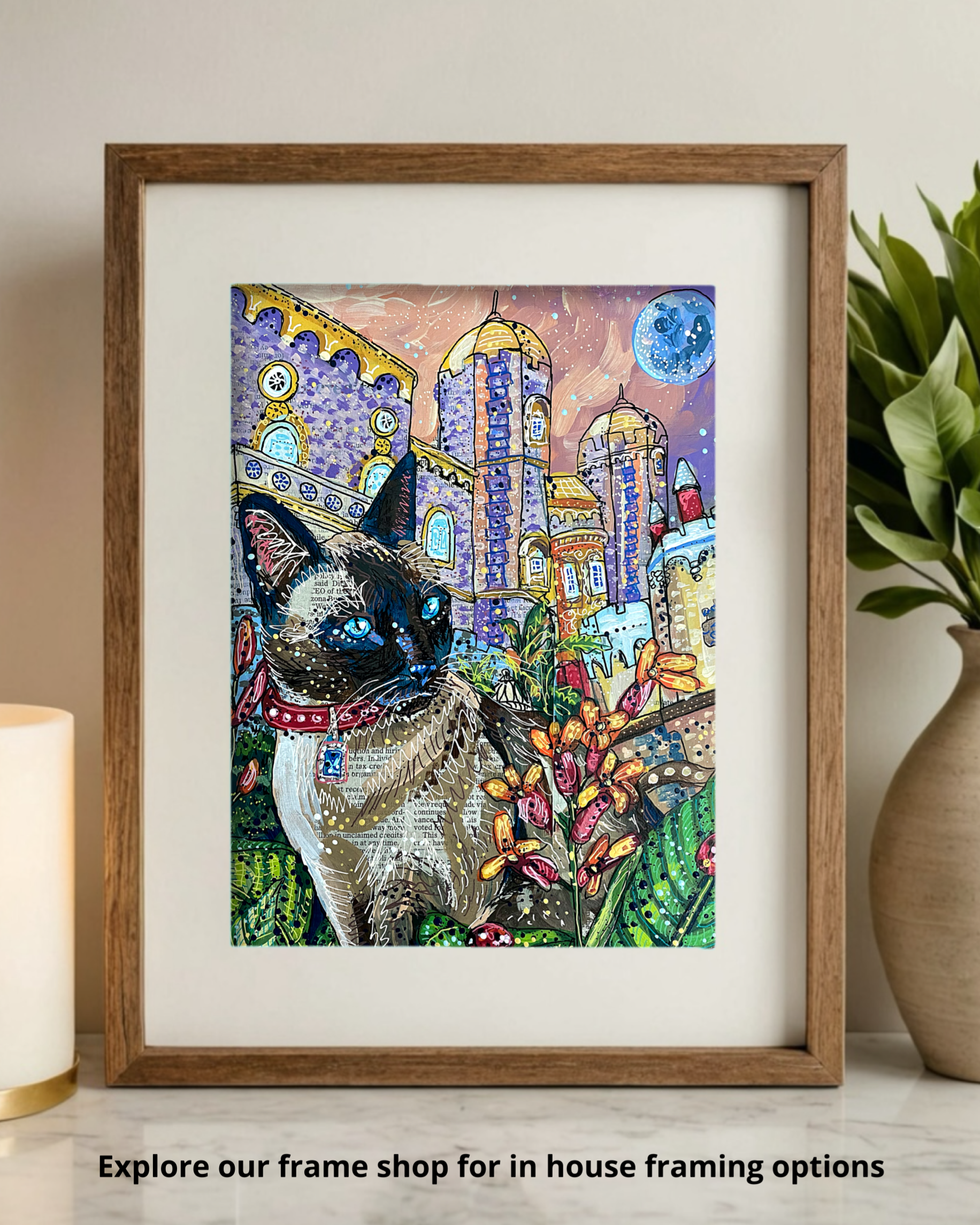 Moon Castle Cat - Limited Edition Print