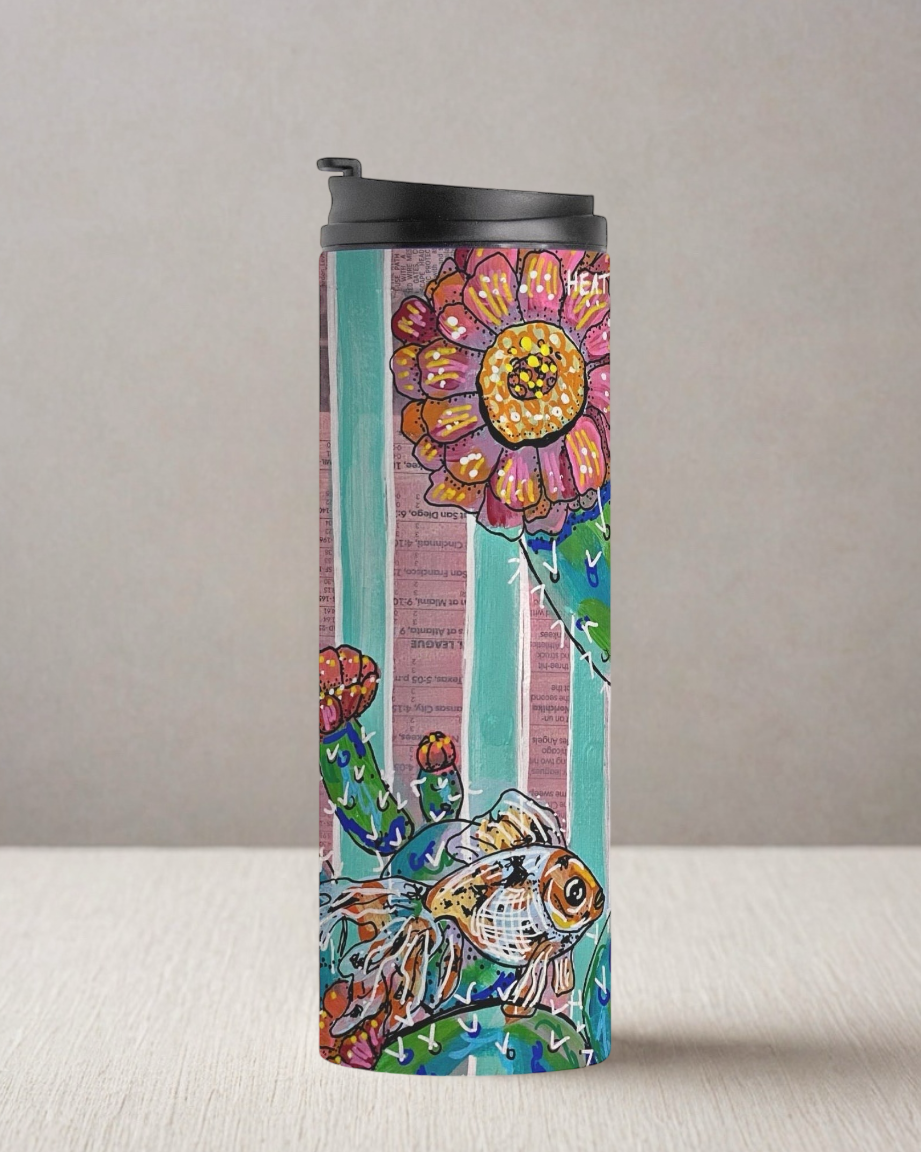 Cactus Goldfish Thermal Tumbler 16 oz.