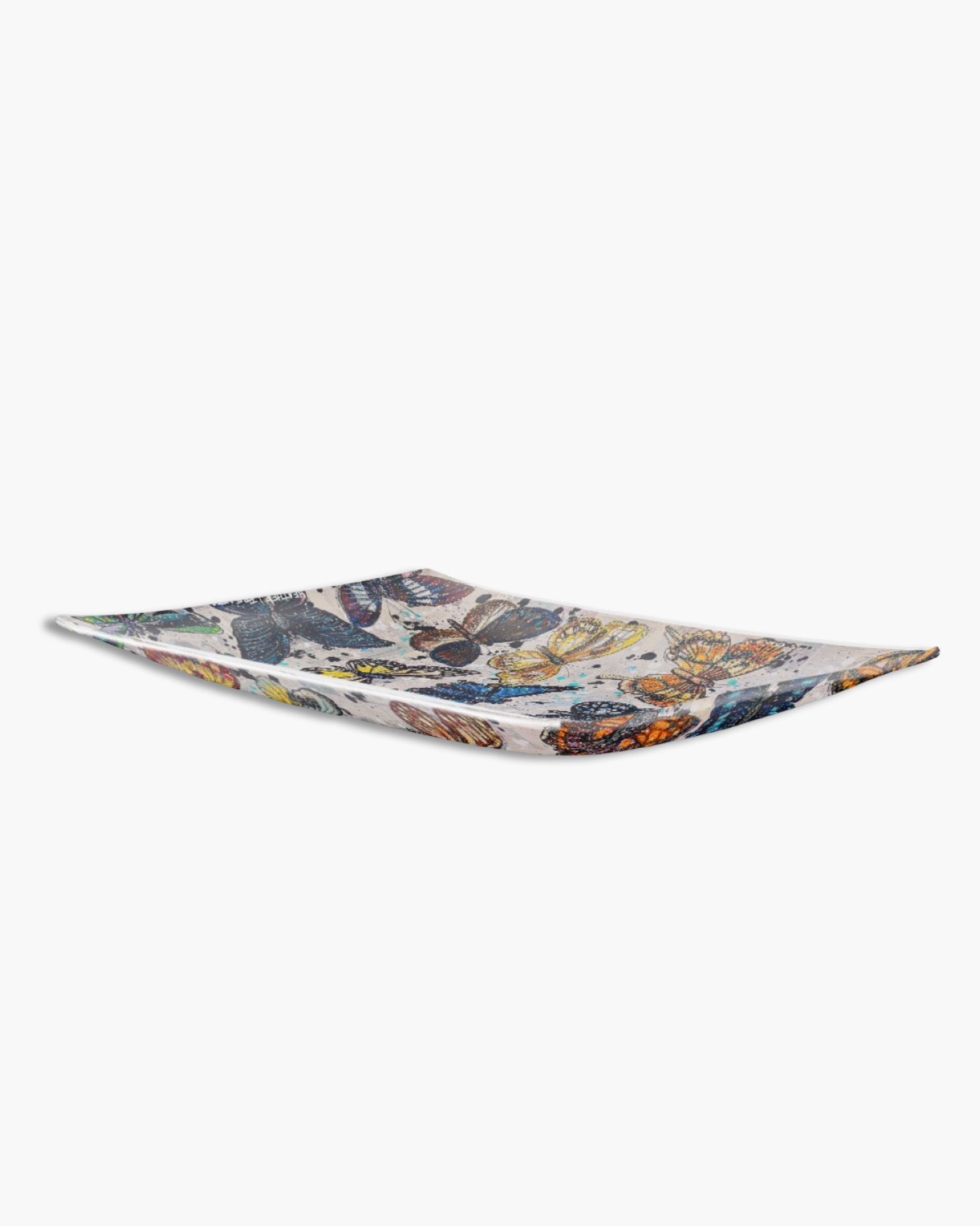 Cascades Butterfly’s Infused Glass Curio Tray