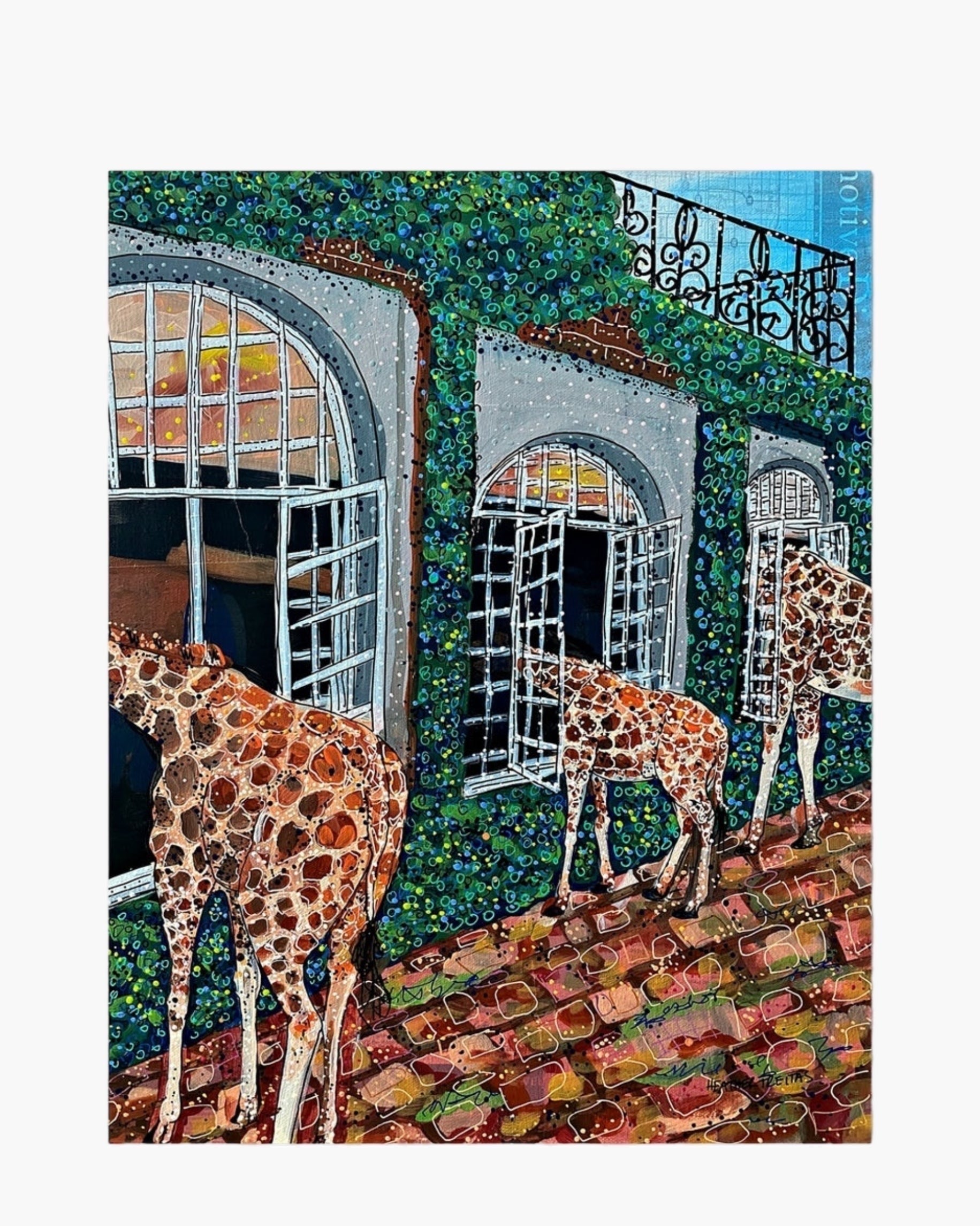 Fine Dining Giraffe - Limited Edition Print