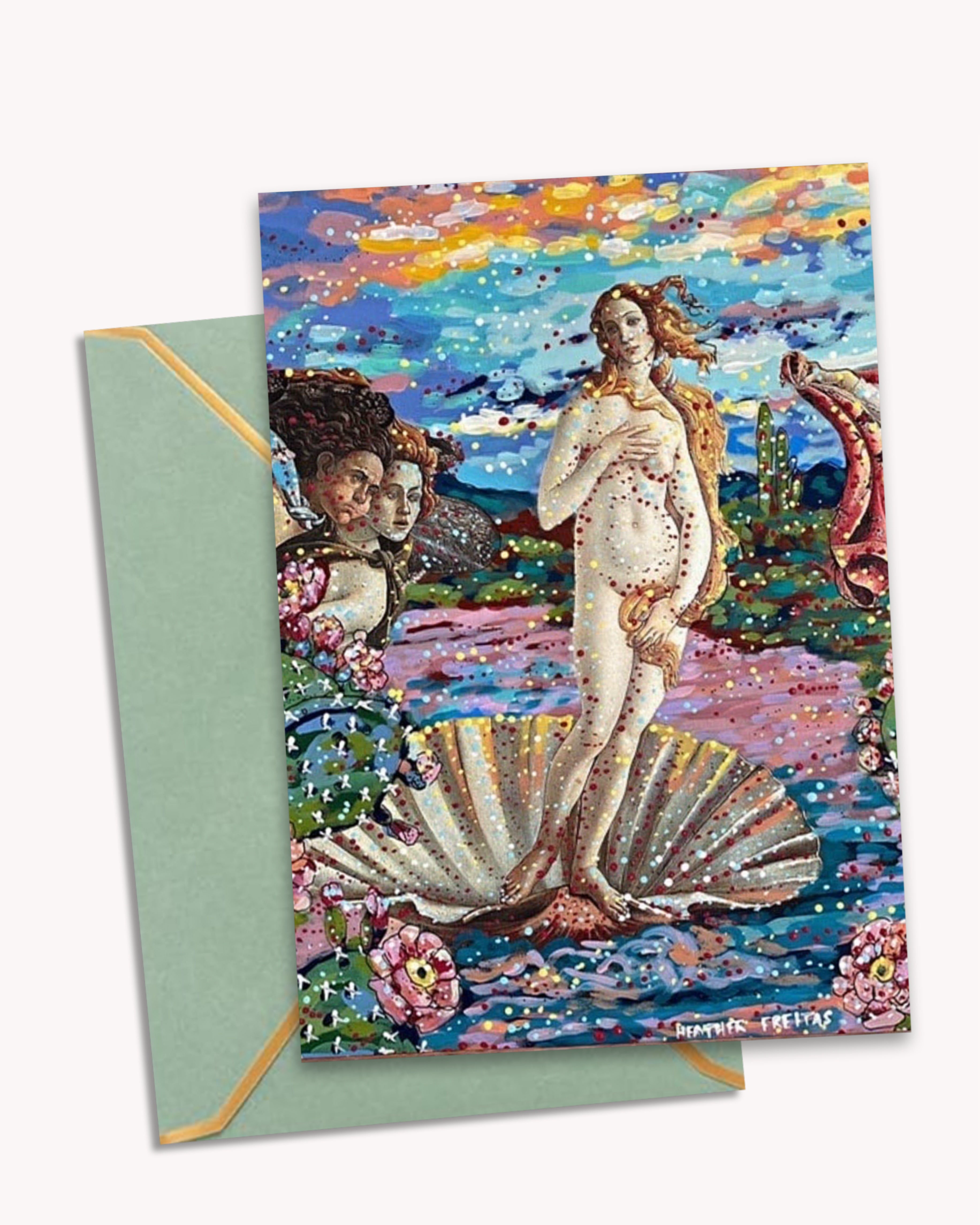 Desert Birth Of Venus - Greeting Card / Fine Art Print