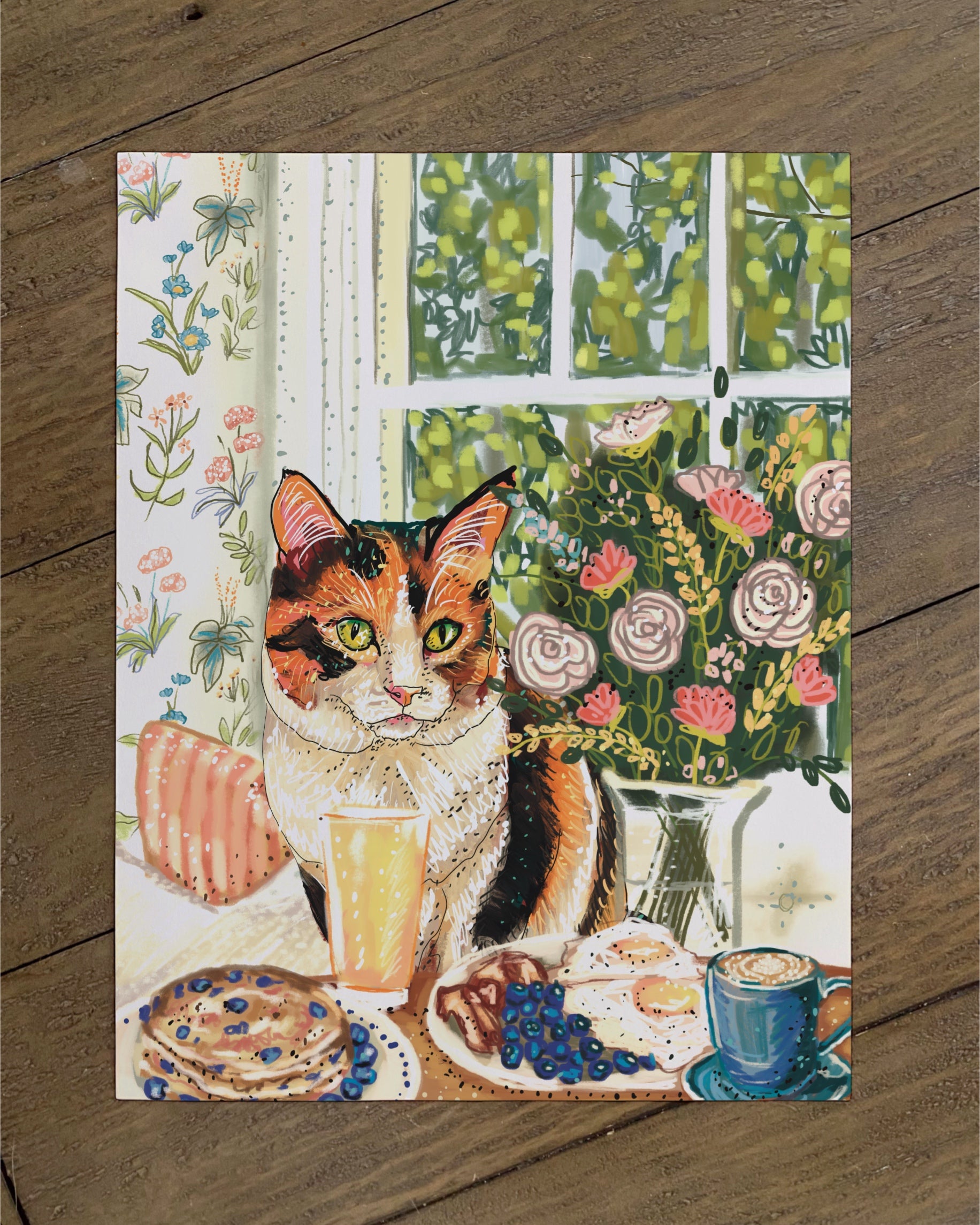 Build Your Own Fancy Feast Cat Art Print - Calico