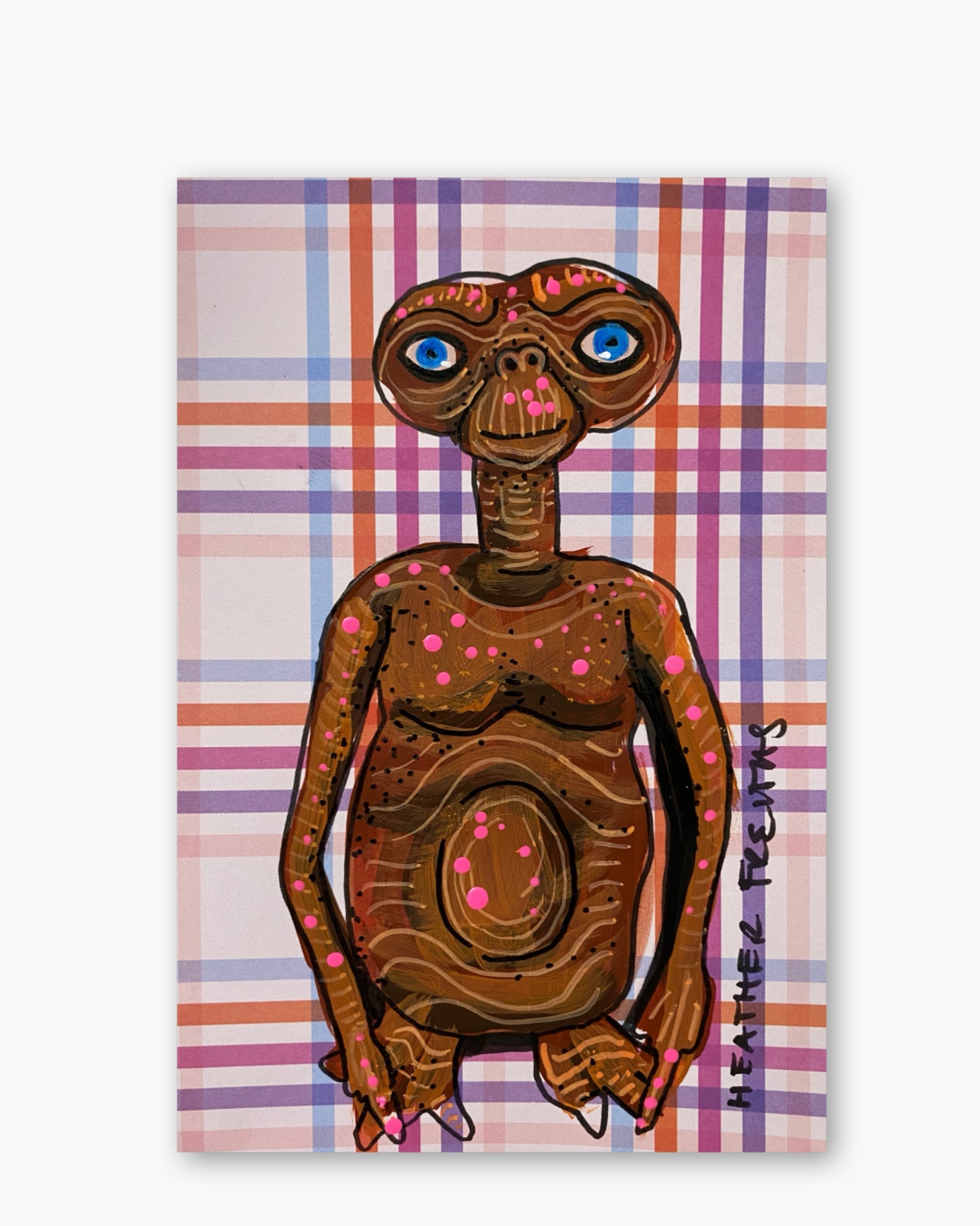 Extraterrestrial Pink Plaid ( Original Painting )