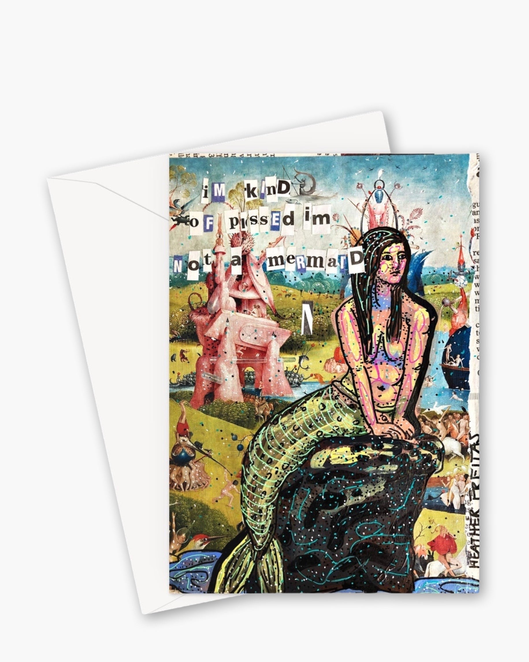 Not A Mermaid Greeting Card / Fine Art Print