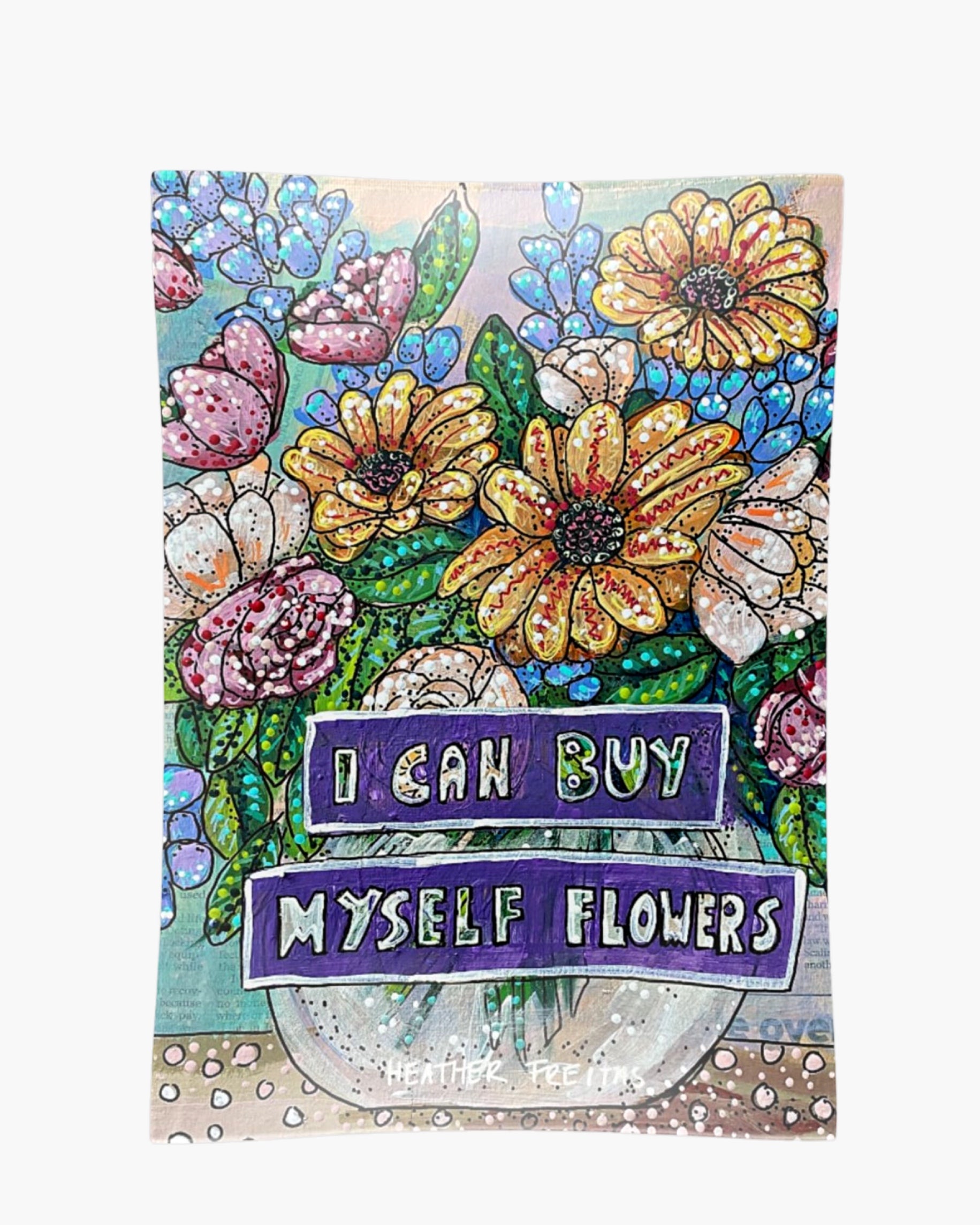 I Can Buy Myself Flowers Infused Glass Curio Tray