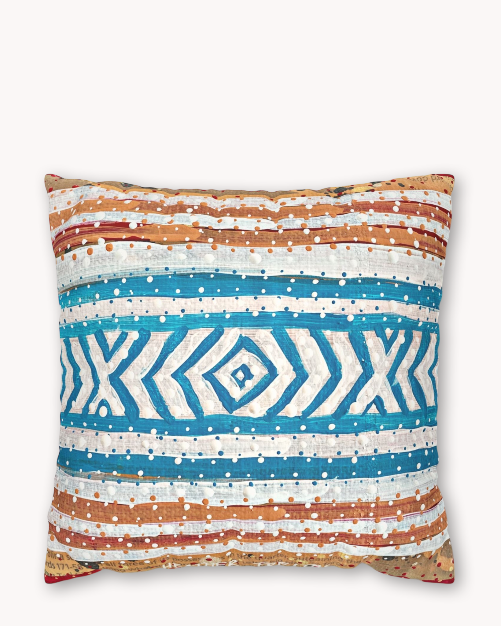 Southwest Rust Faux Suede Pillow