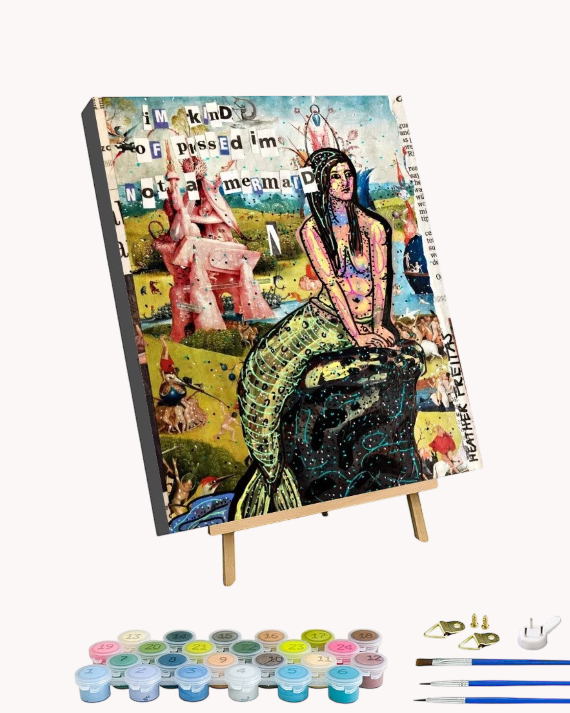 Mermaid - Paint by Numbers Kit for Adults with Stand