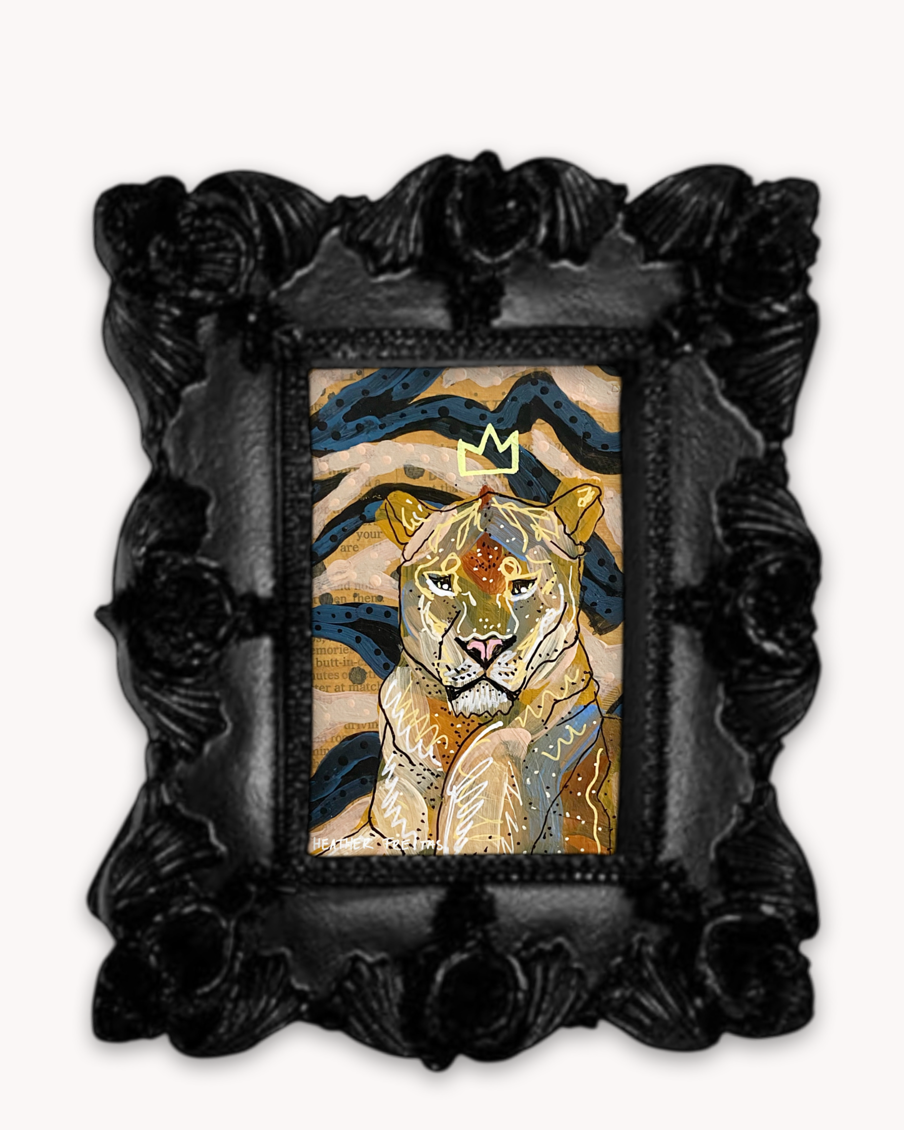 Queen Lioness Framed Magnet