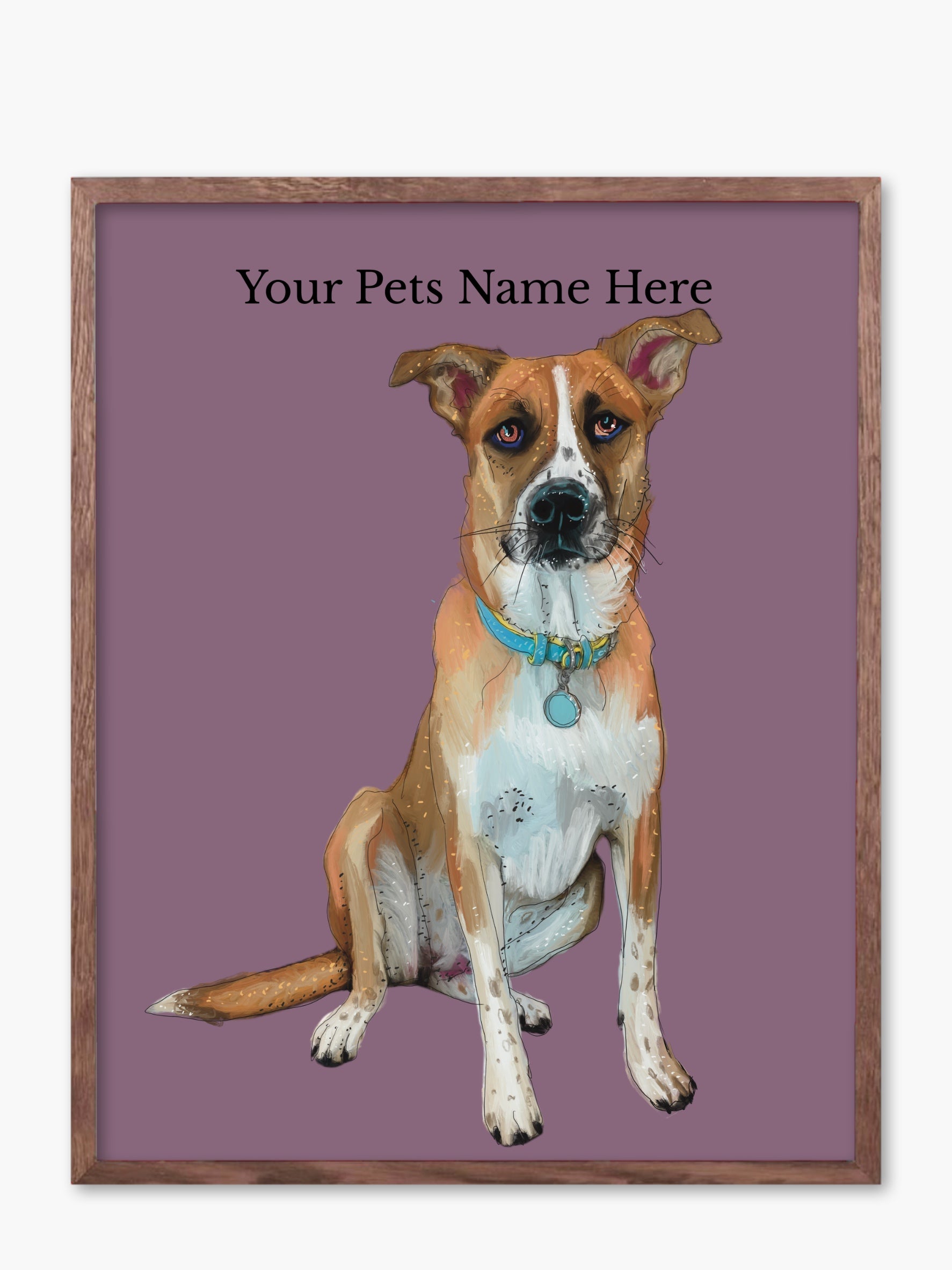 Custom Pet Portrait - Digitally Hand Painted Print