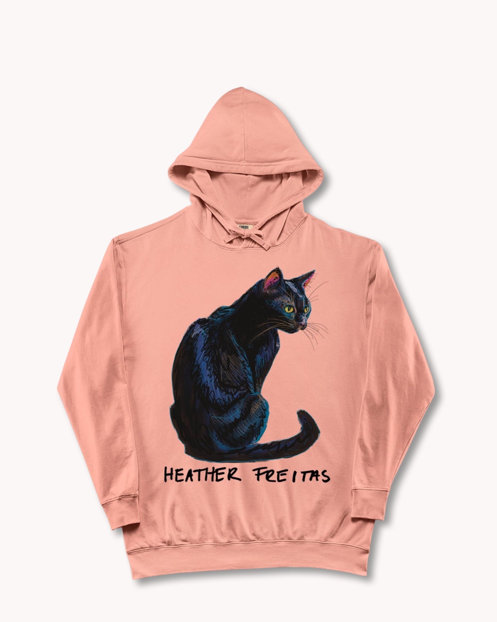 Black Cat Lightweight Hooded Sweatshirt