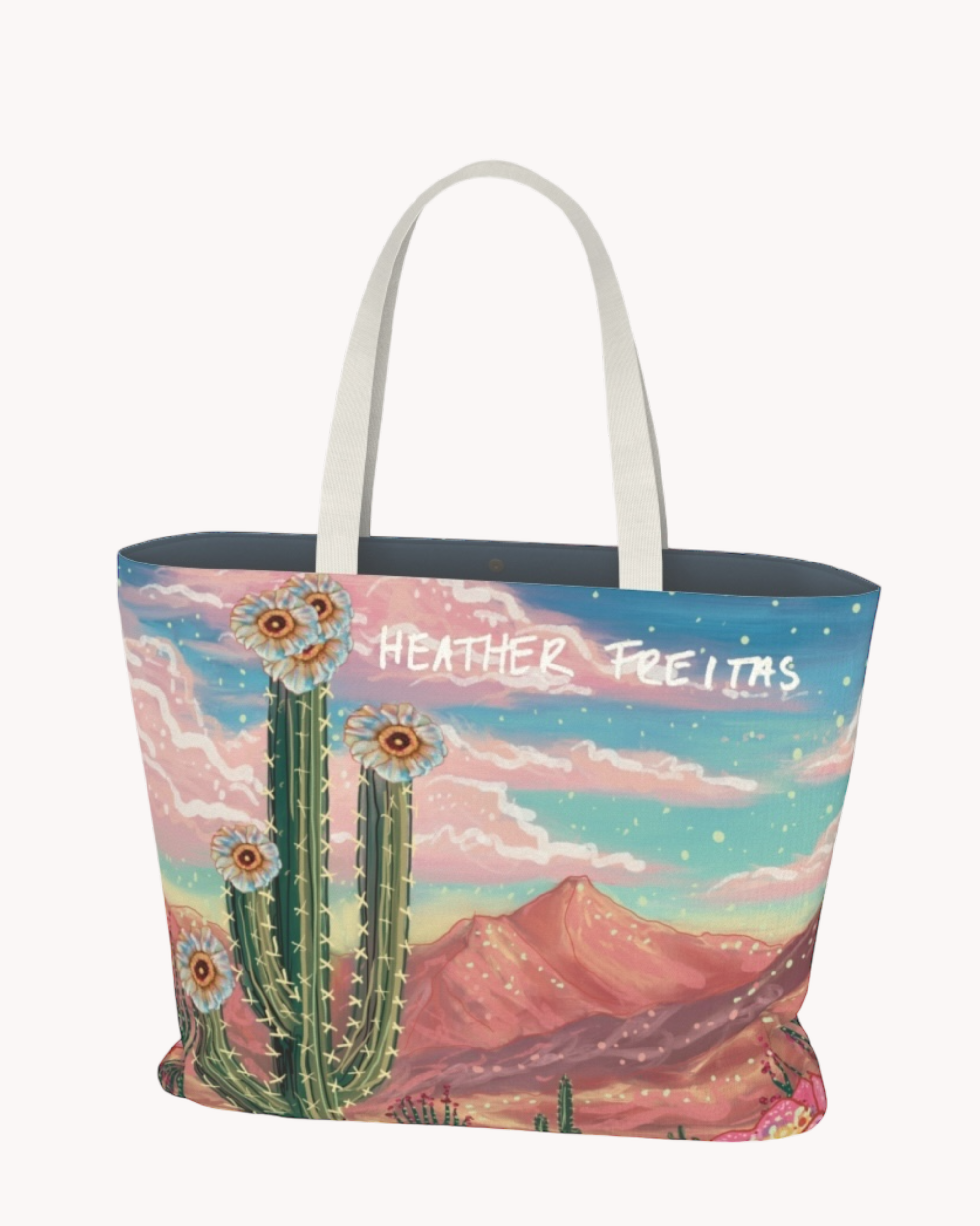 Floral Saguaro Oversized Tote