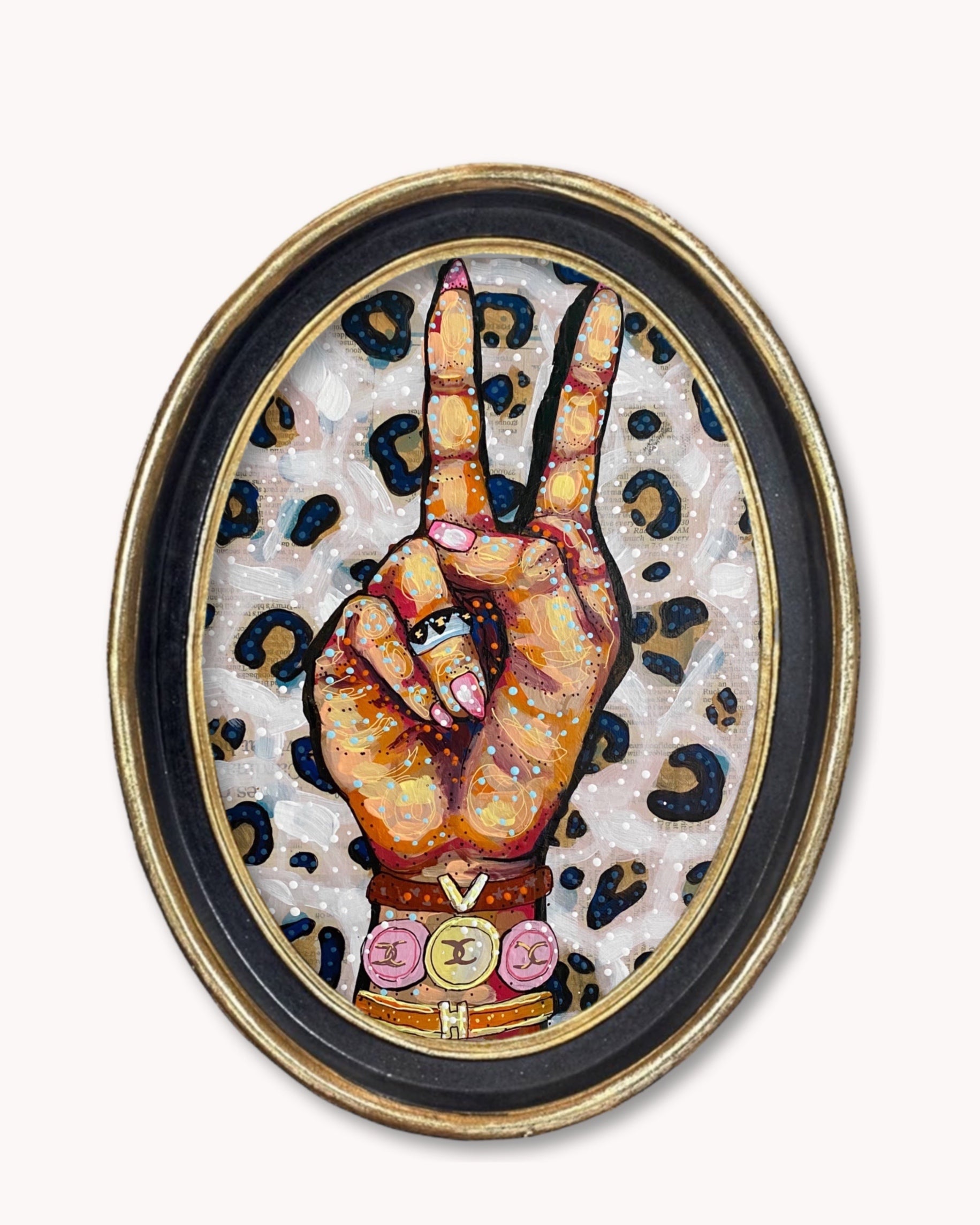 Peace, Love, Fashion & Leopard Trinket Tray