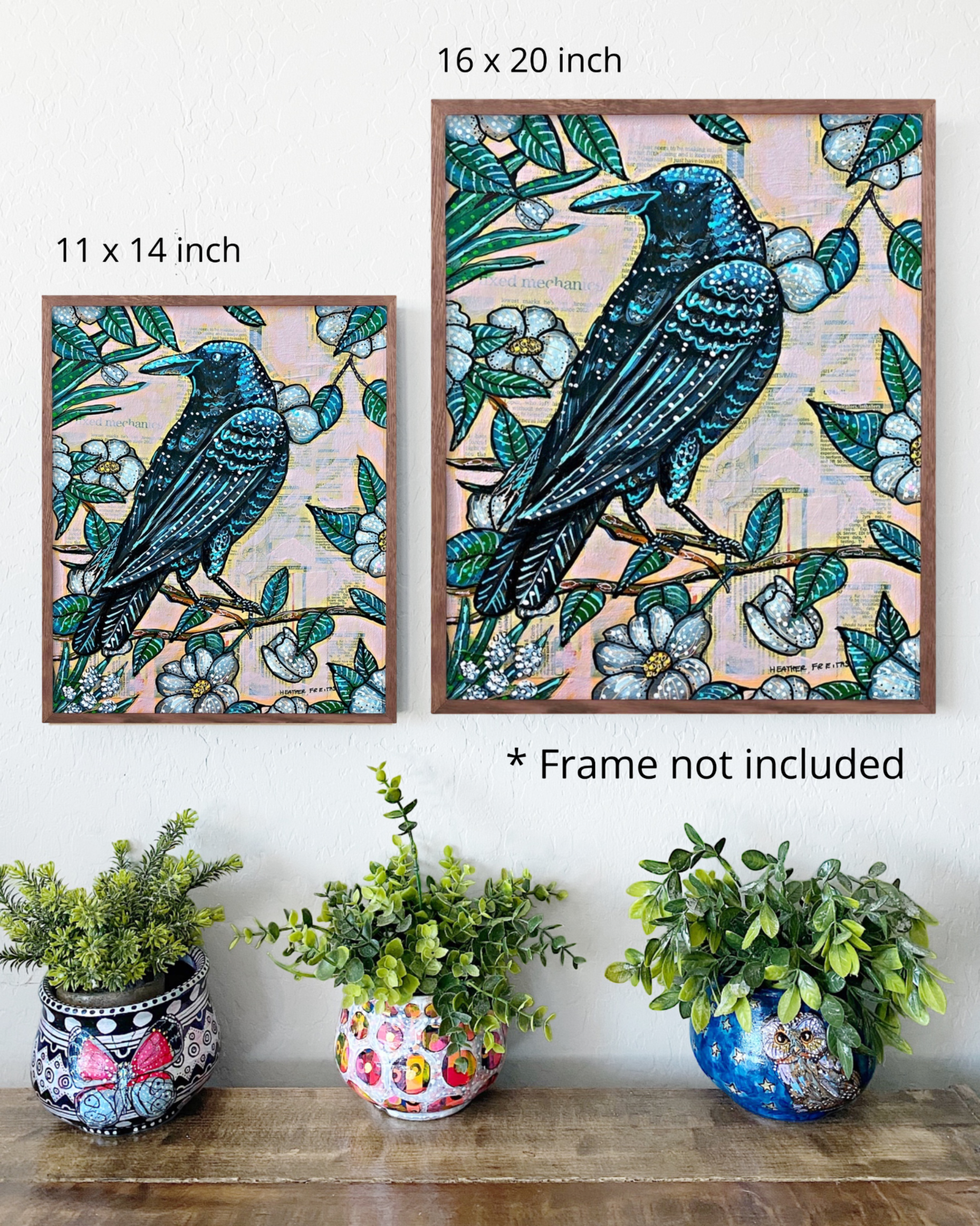 Vintage Floral Raven - Limited Edition Print