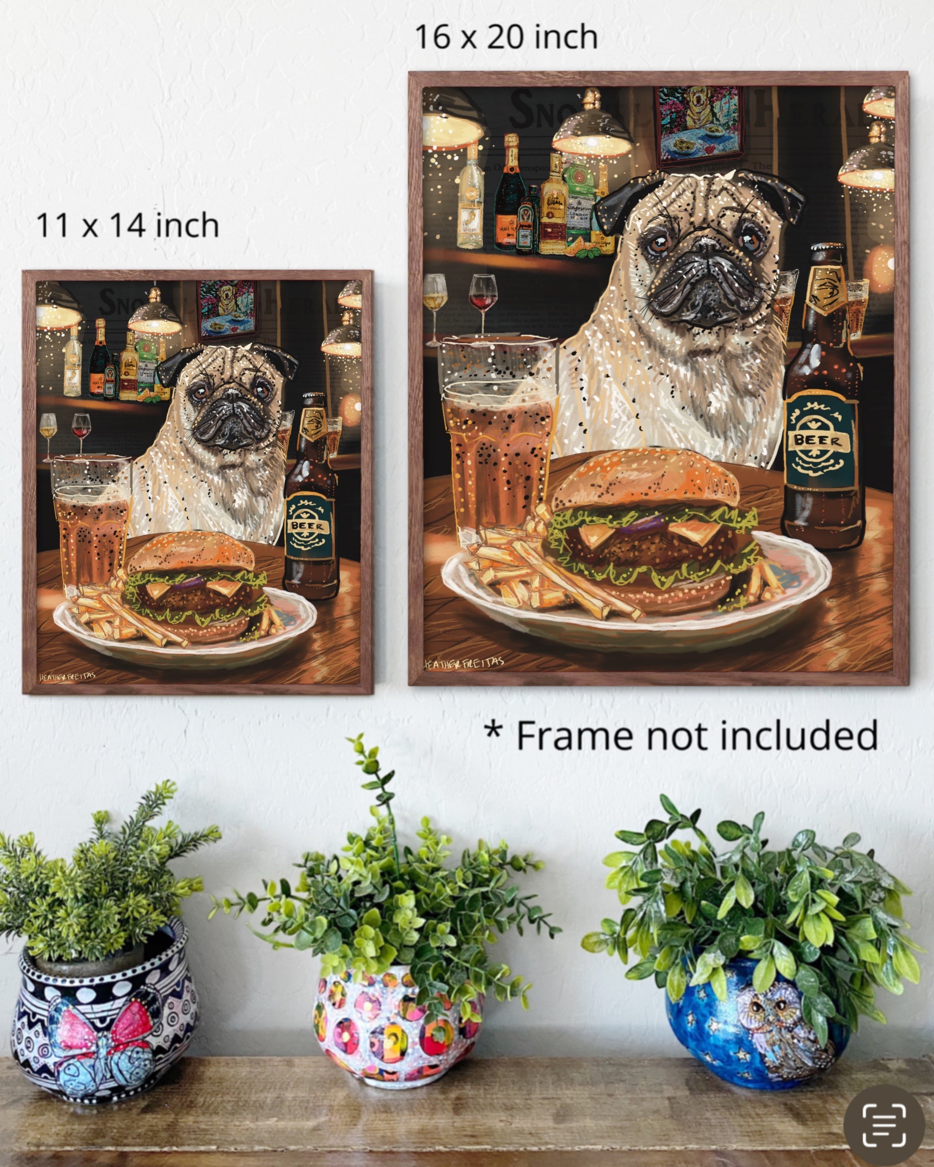 Build Your Own Ding Dog Art Print - Pug