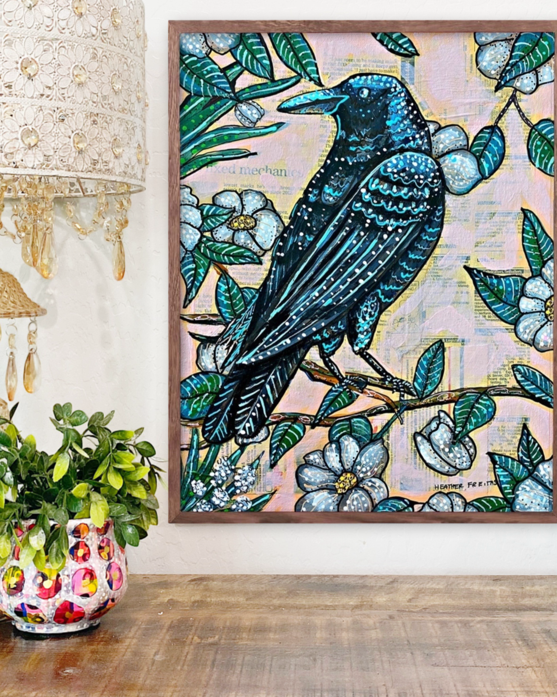 Vintage Floral Raven - Limited Edition Print