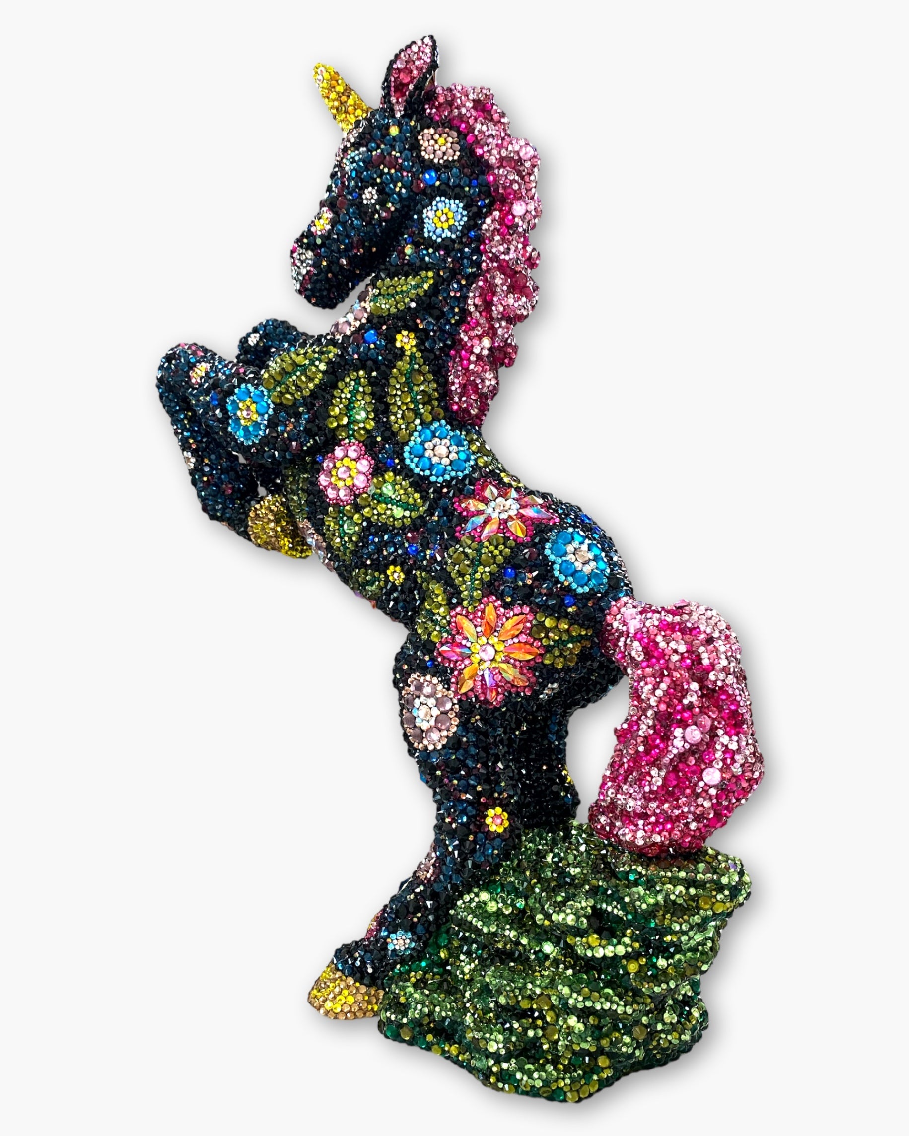 Blossoms Of Belief Crystal Unicorn Scultpure