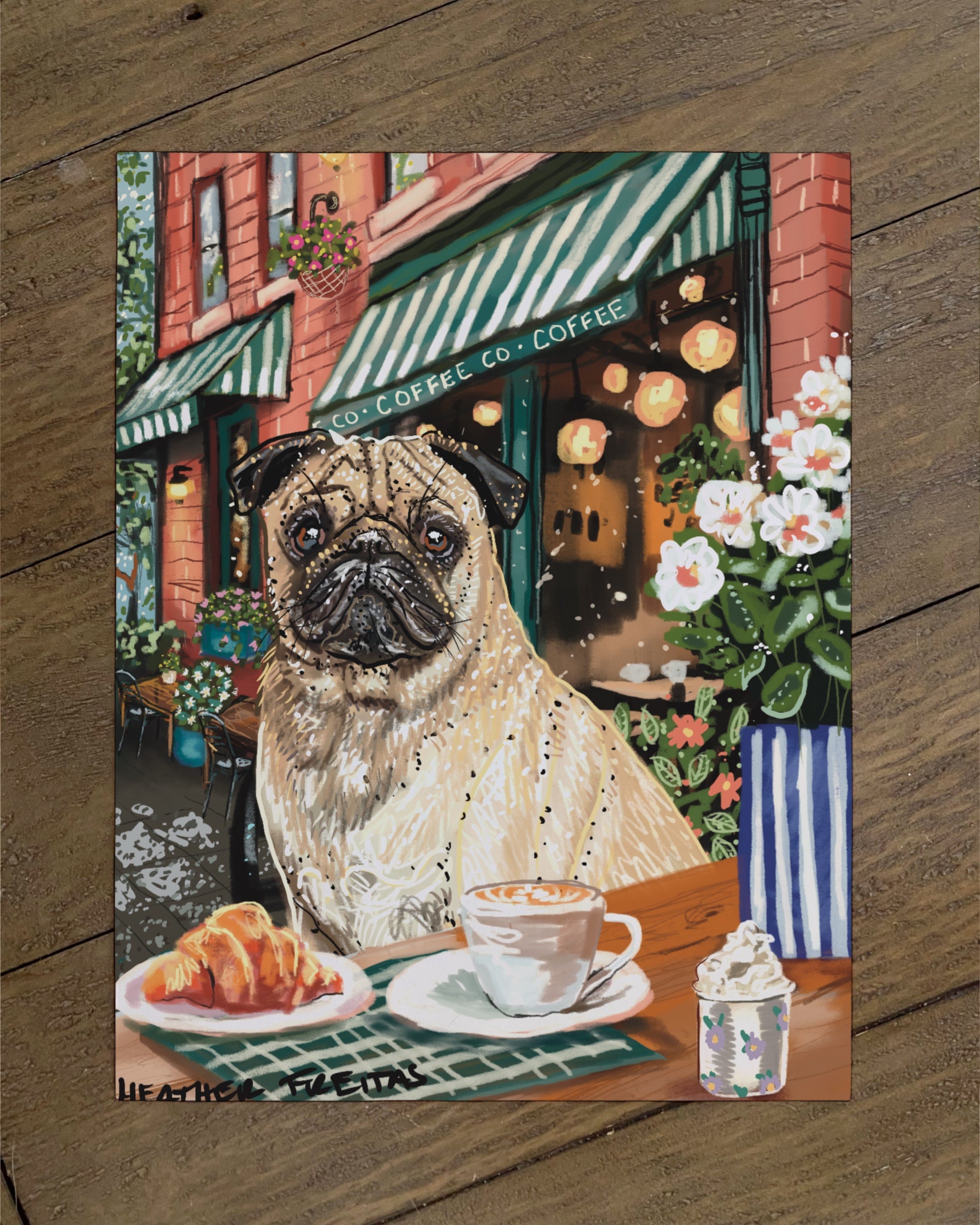 Build Your Own Ding Dog Art Print - Pug