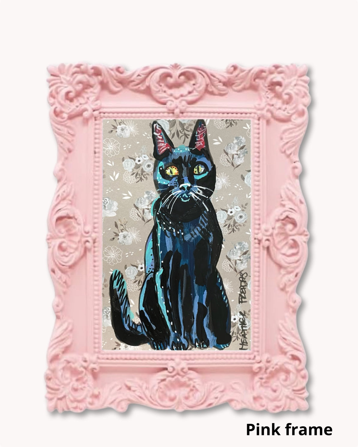 Flora Black Cat ( Original Painting )