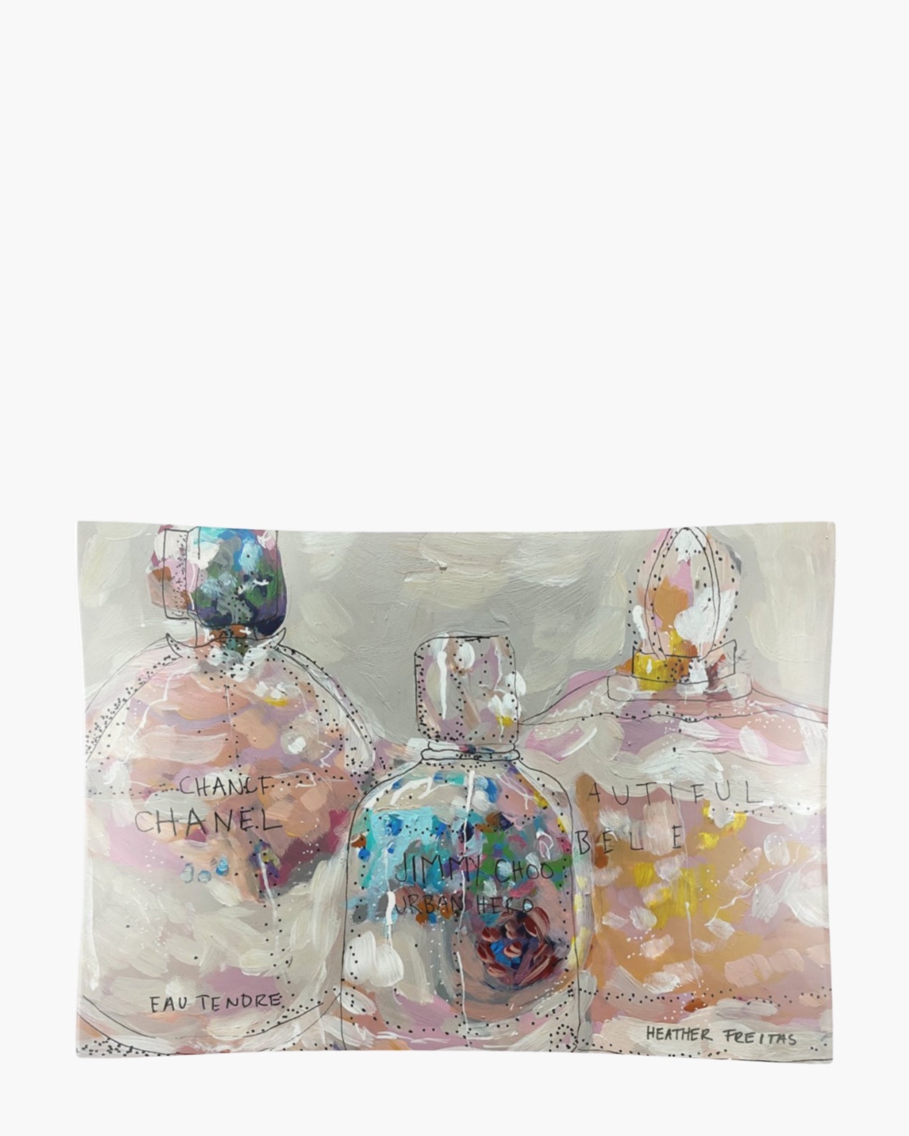 Perfume Infused Glass Curio Tray