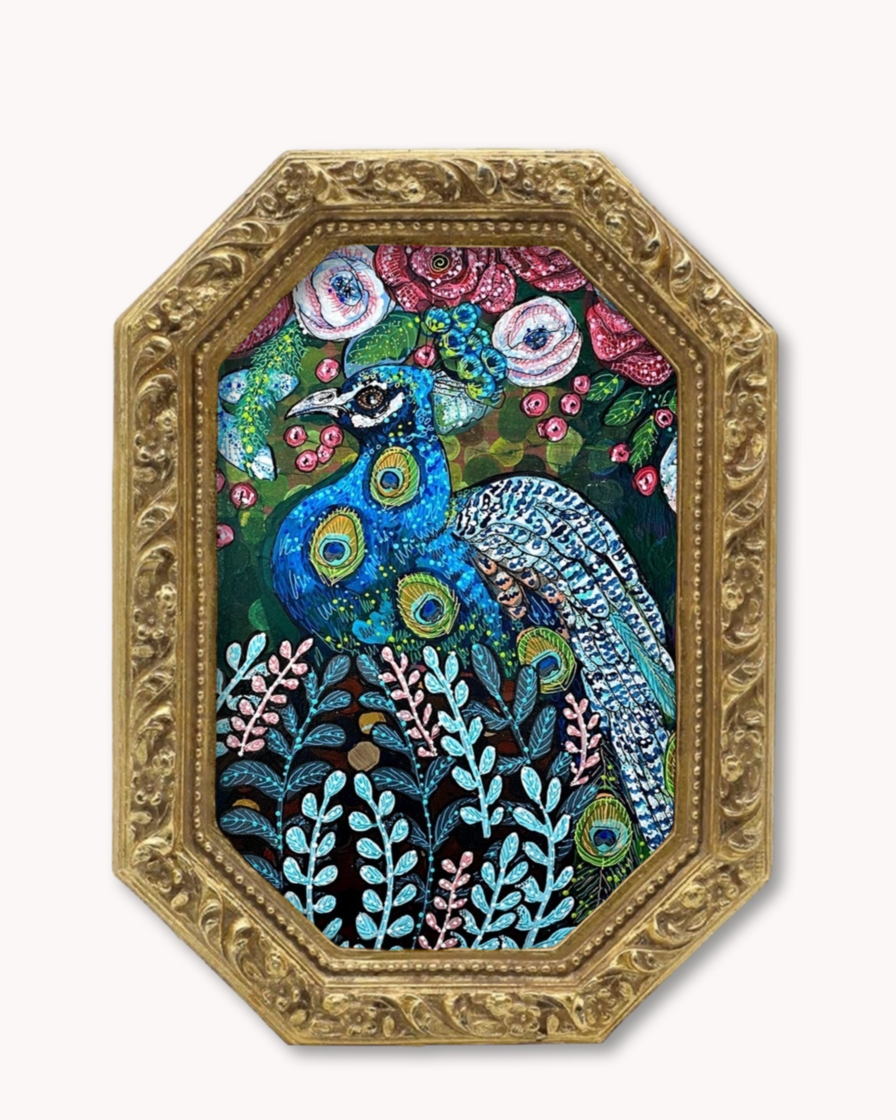 Blue Boy Peacock Trinket Tray