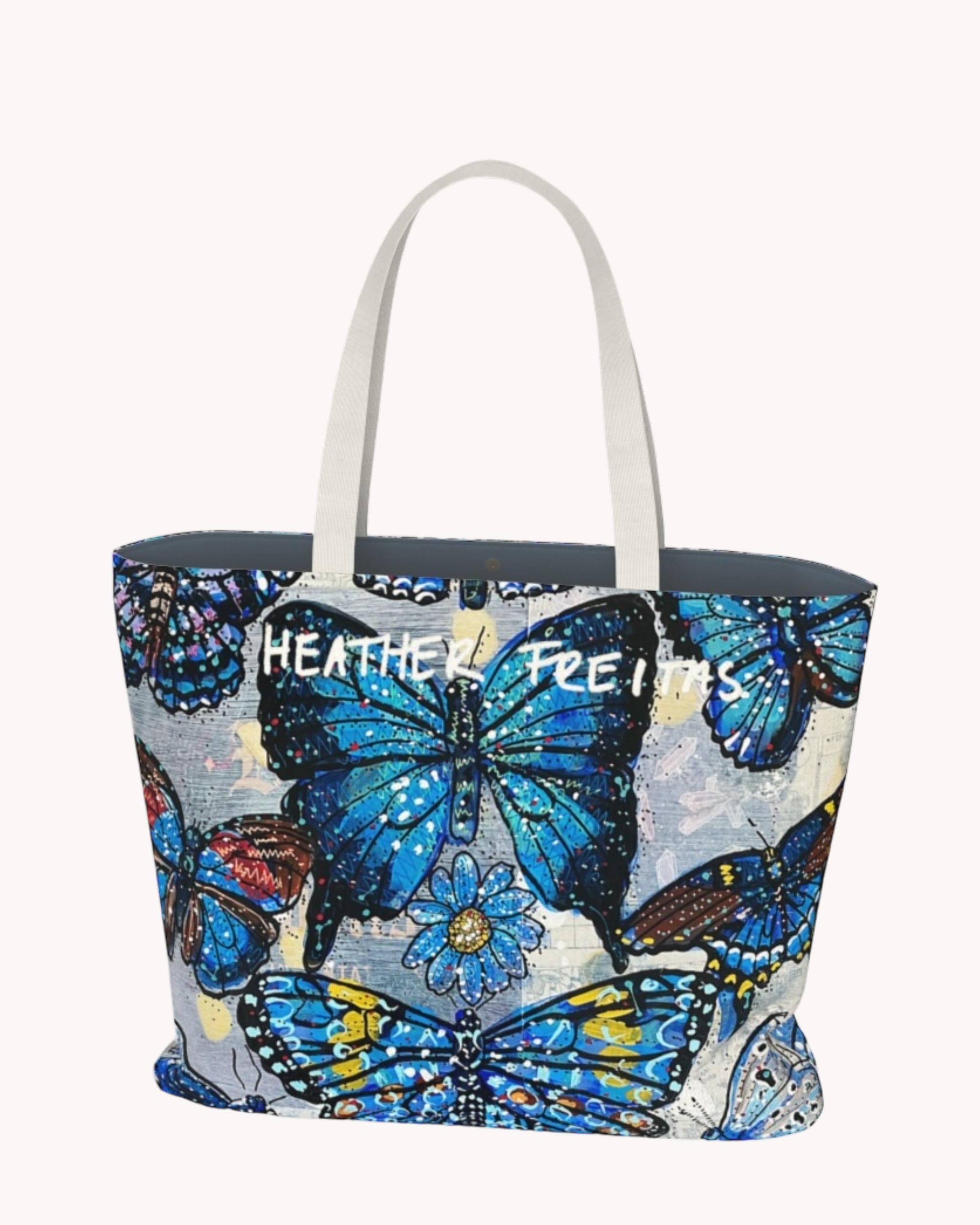 Butterfly Blue Oversized Tote