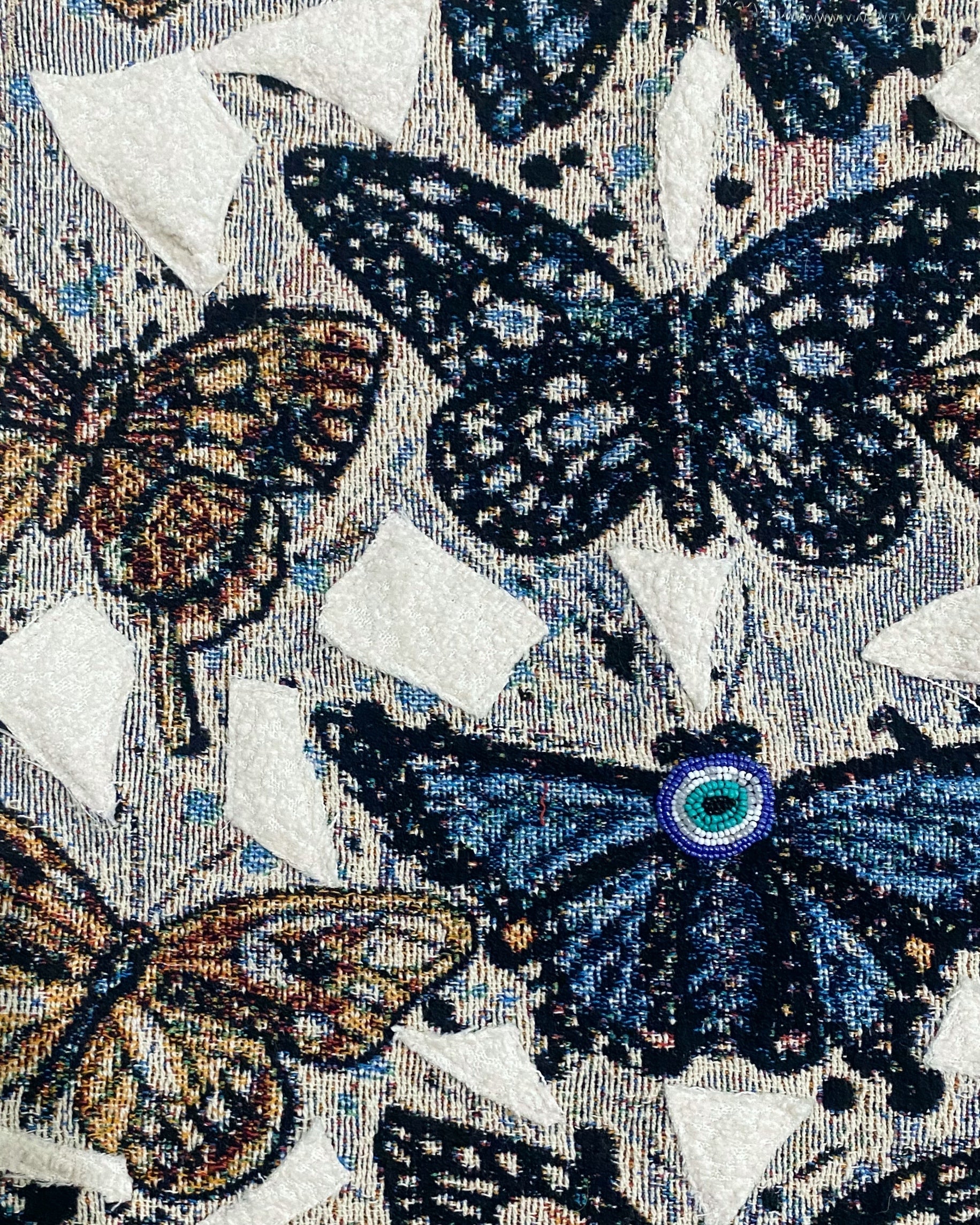 Cascades Butterly Species ( Fine Art Tapestry With Beaded Accent ) - Heather Freitas - fine art home deccor